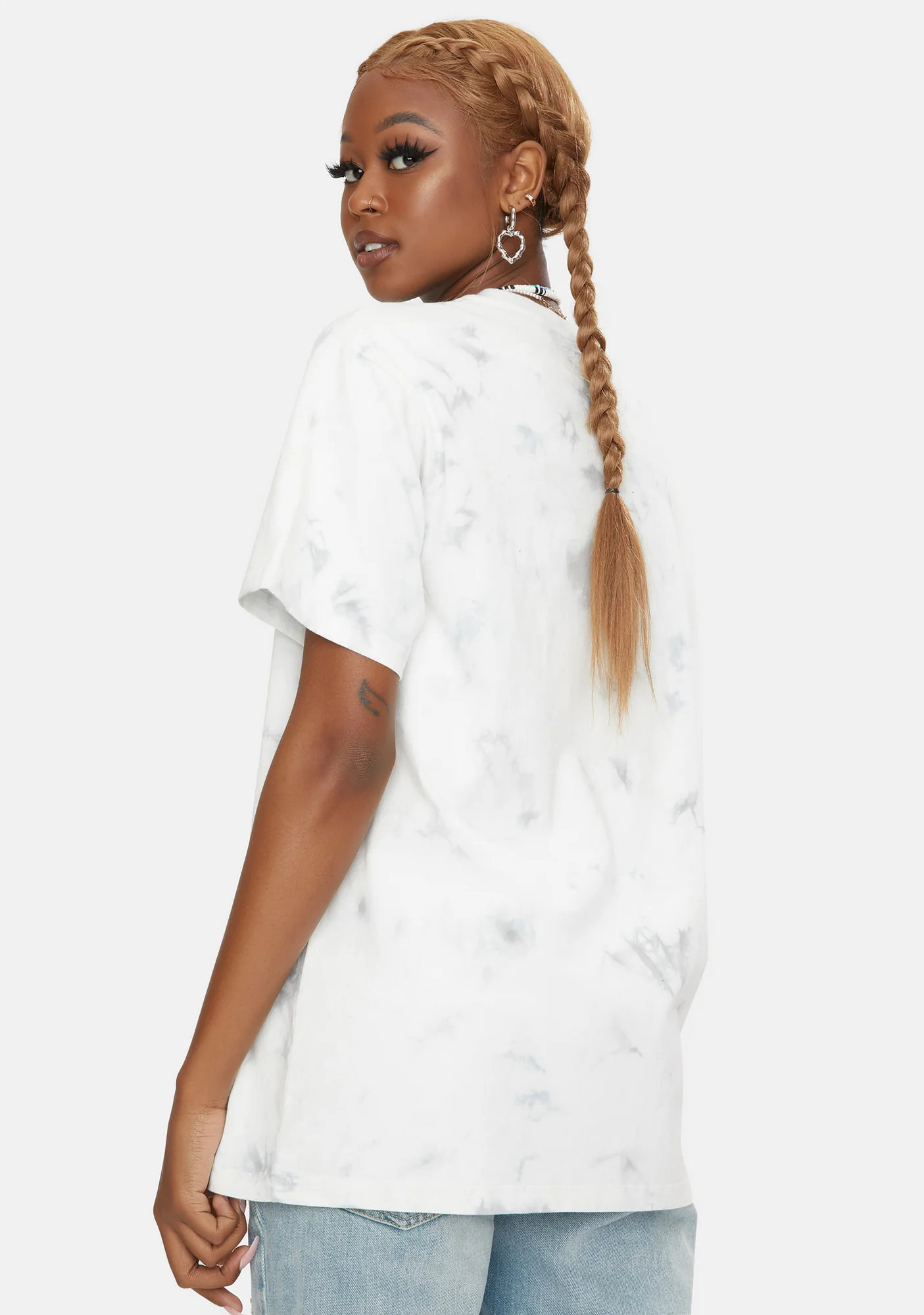 White Tie Dye Ripntail Tee - Image 4