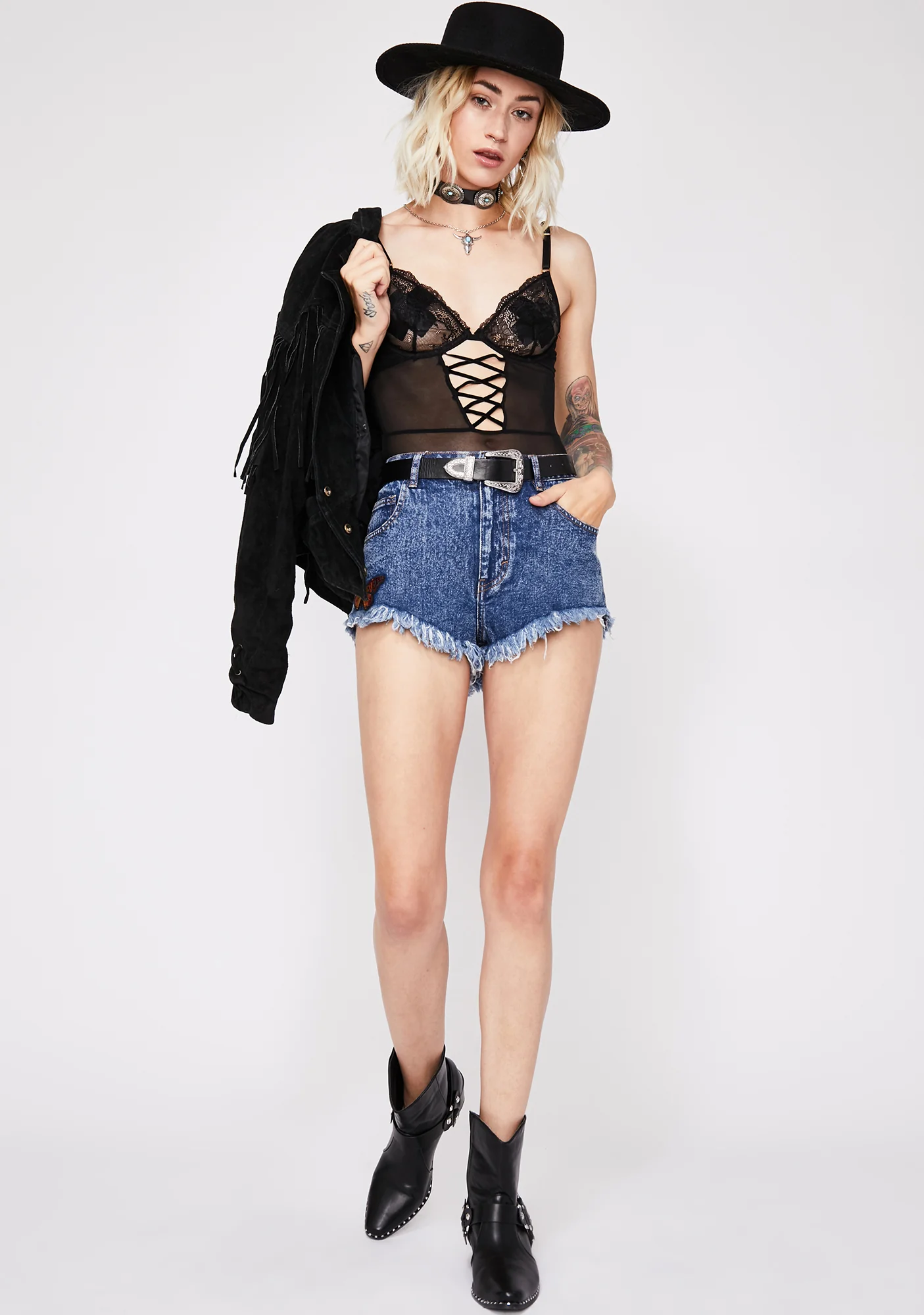 Wicked Charm Mesh Bodysuit - Image 3
