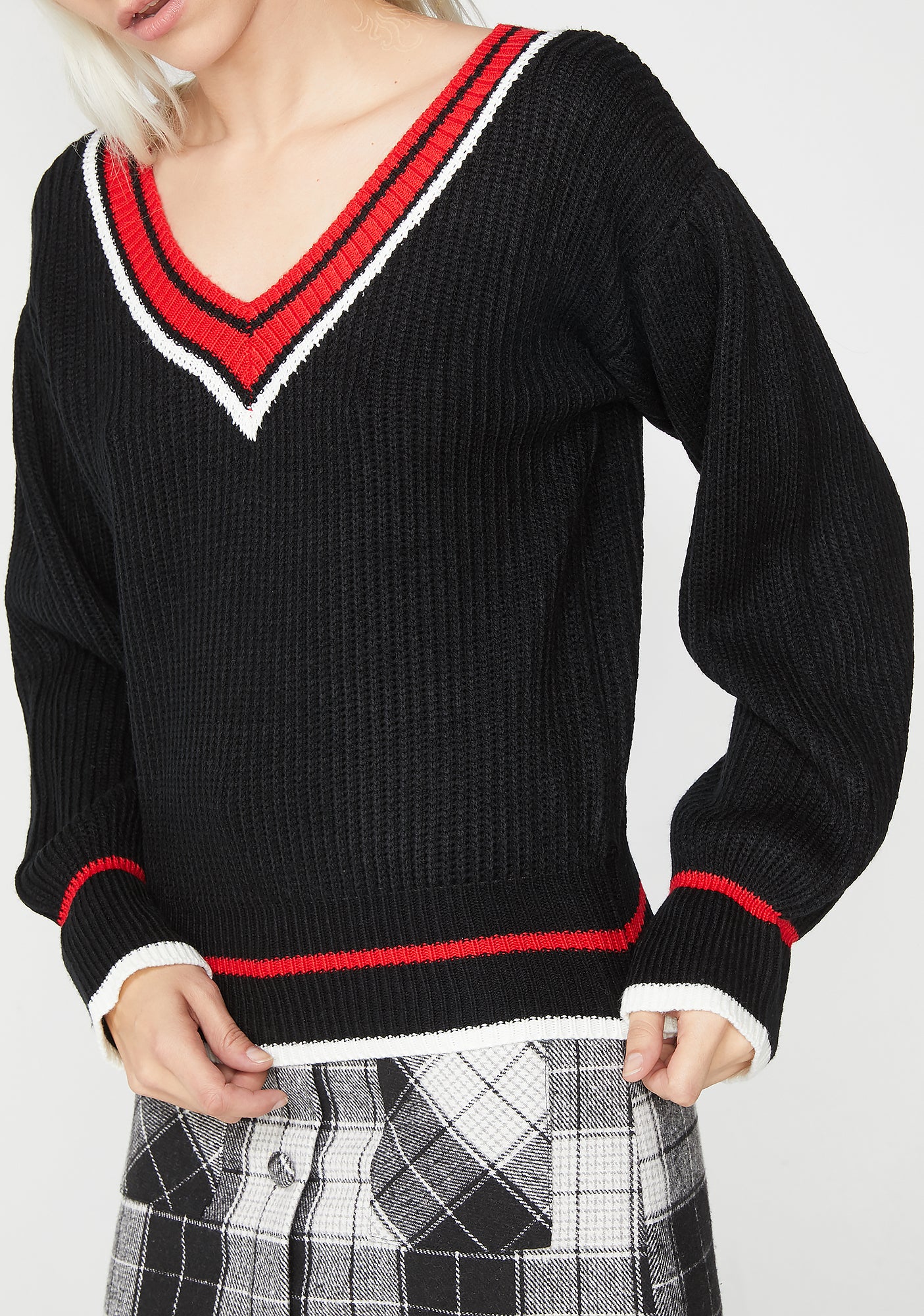 Wicked College Prep V Neck Sweater - Image 3