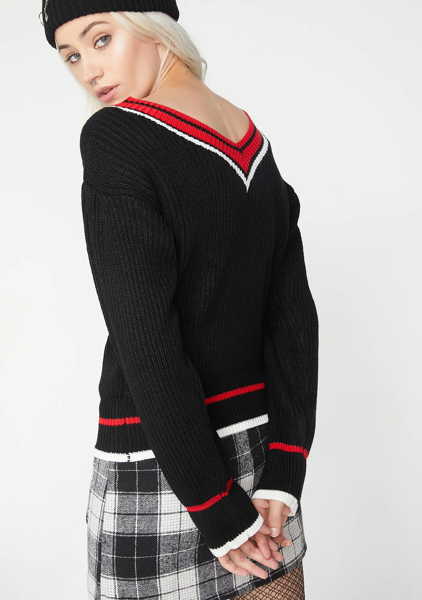 Wicked College Prep V Neck Sweater - Image 4