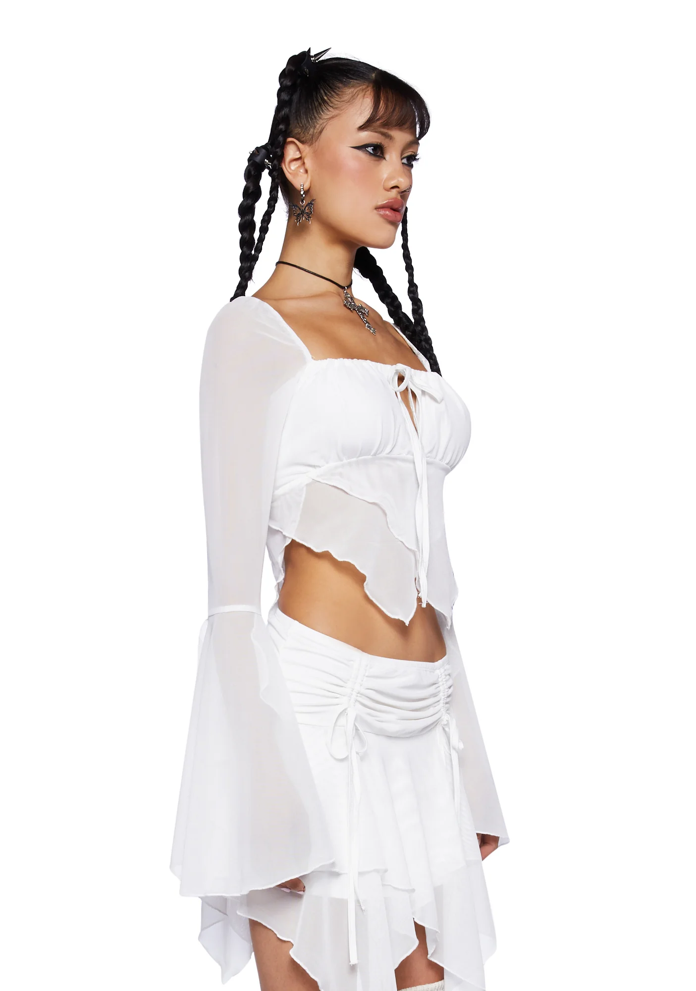 Wild Attraction Mesh Top- Off White - Image 3