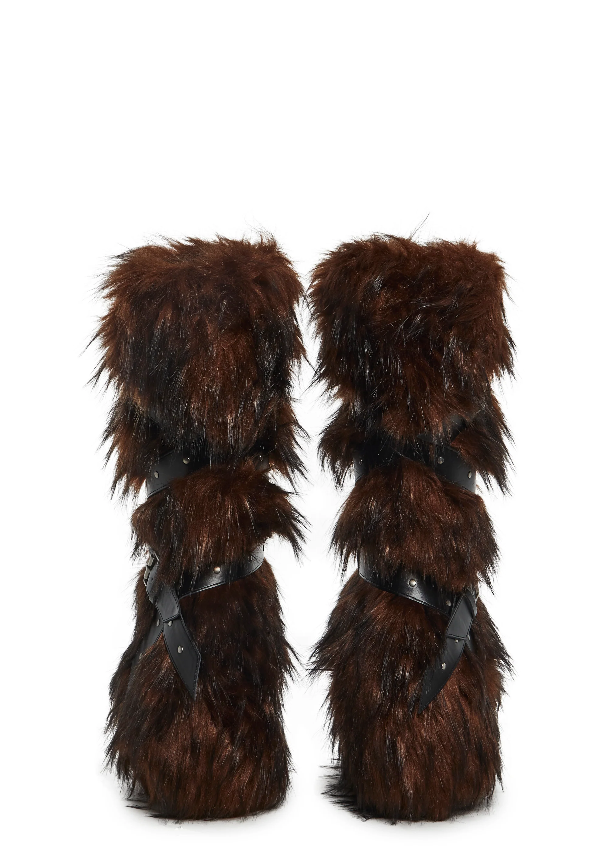 Wild Instincts Faux Fur Boots - Chocolate - Image 4