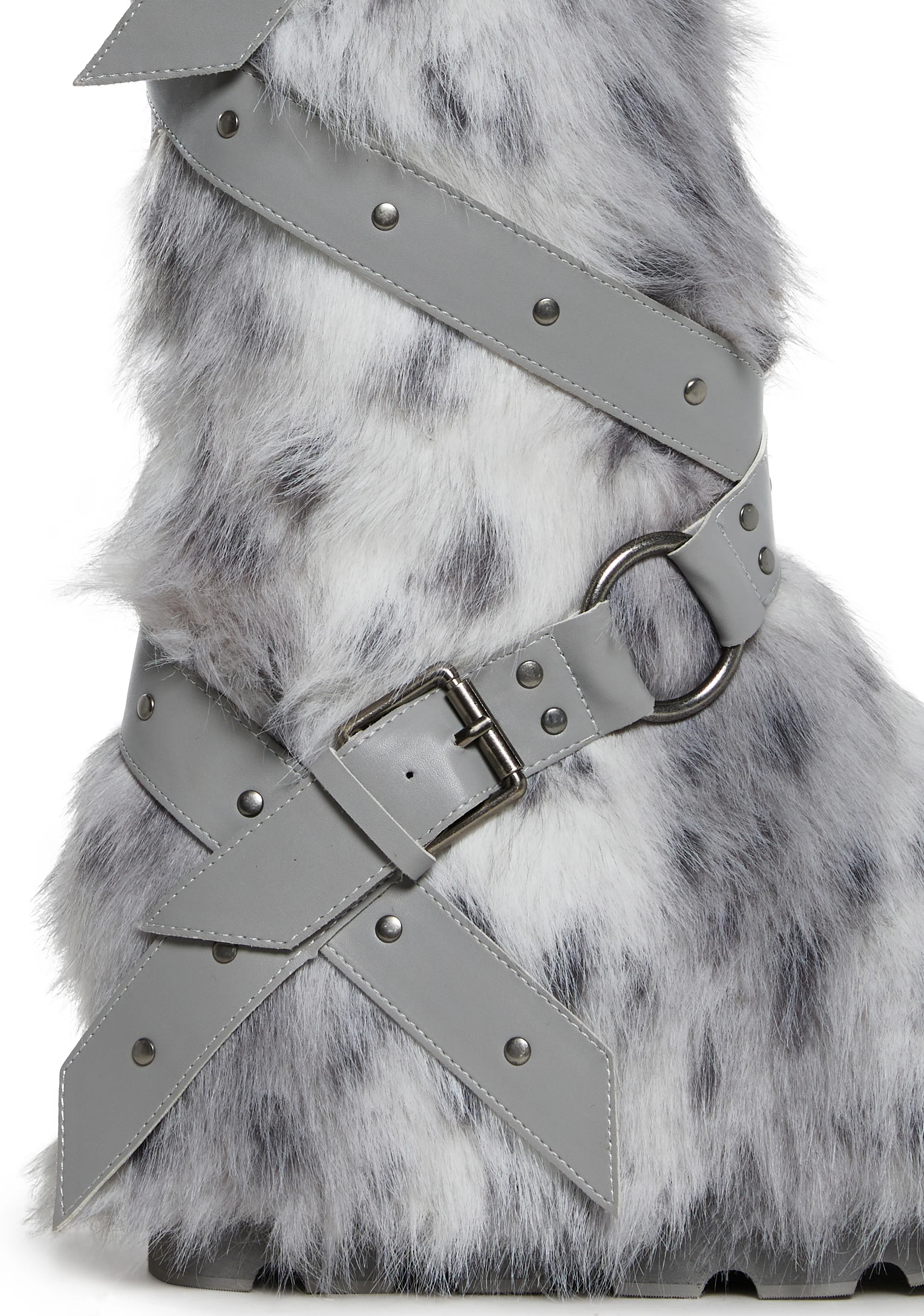 Wild Instincts Faux Fur Boots - White - Image 2