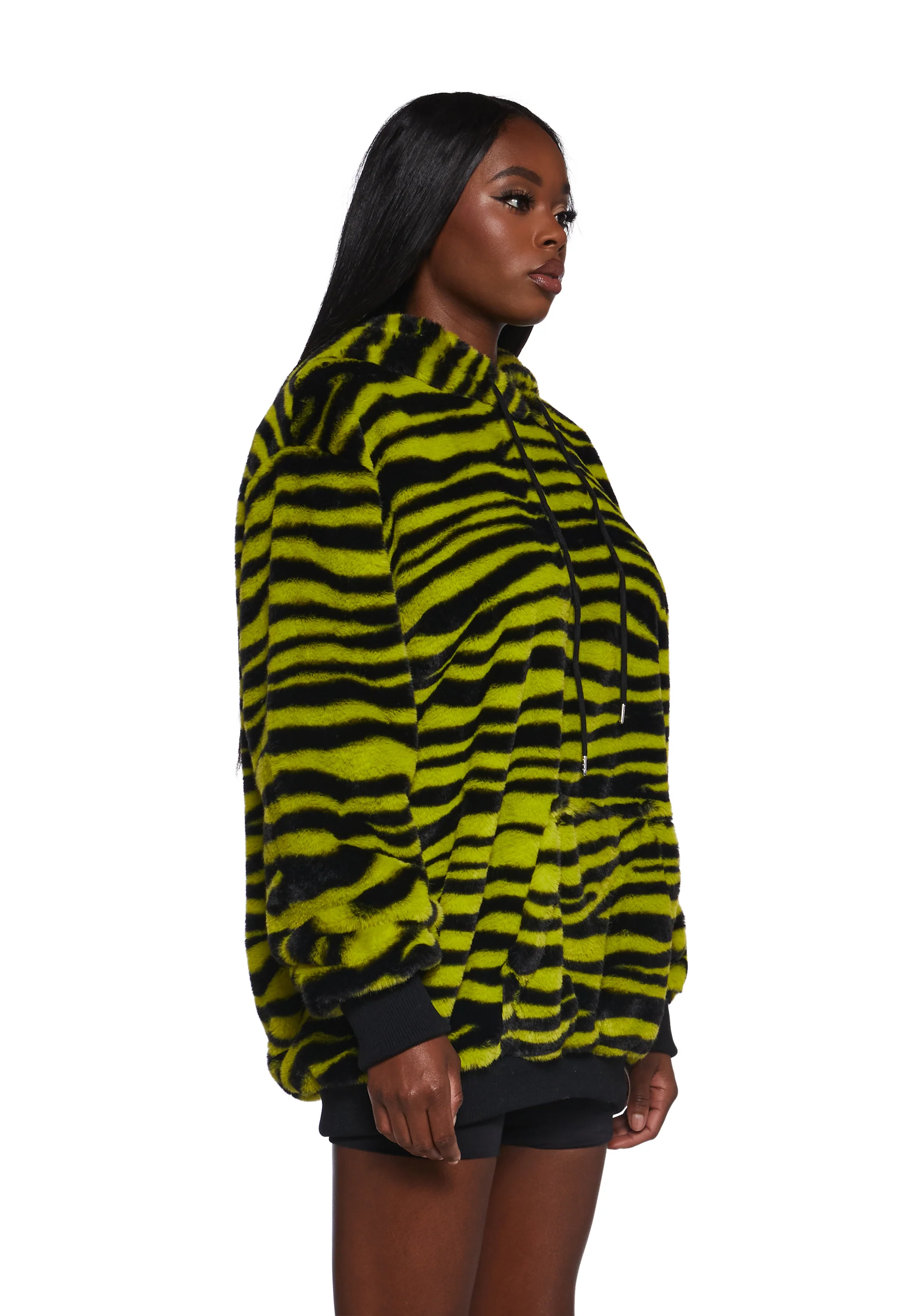 Wild Streak Faux Fur Hoodie - Image 3