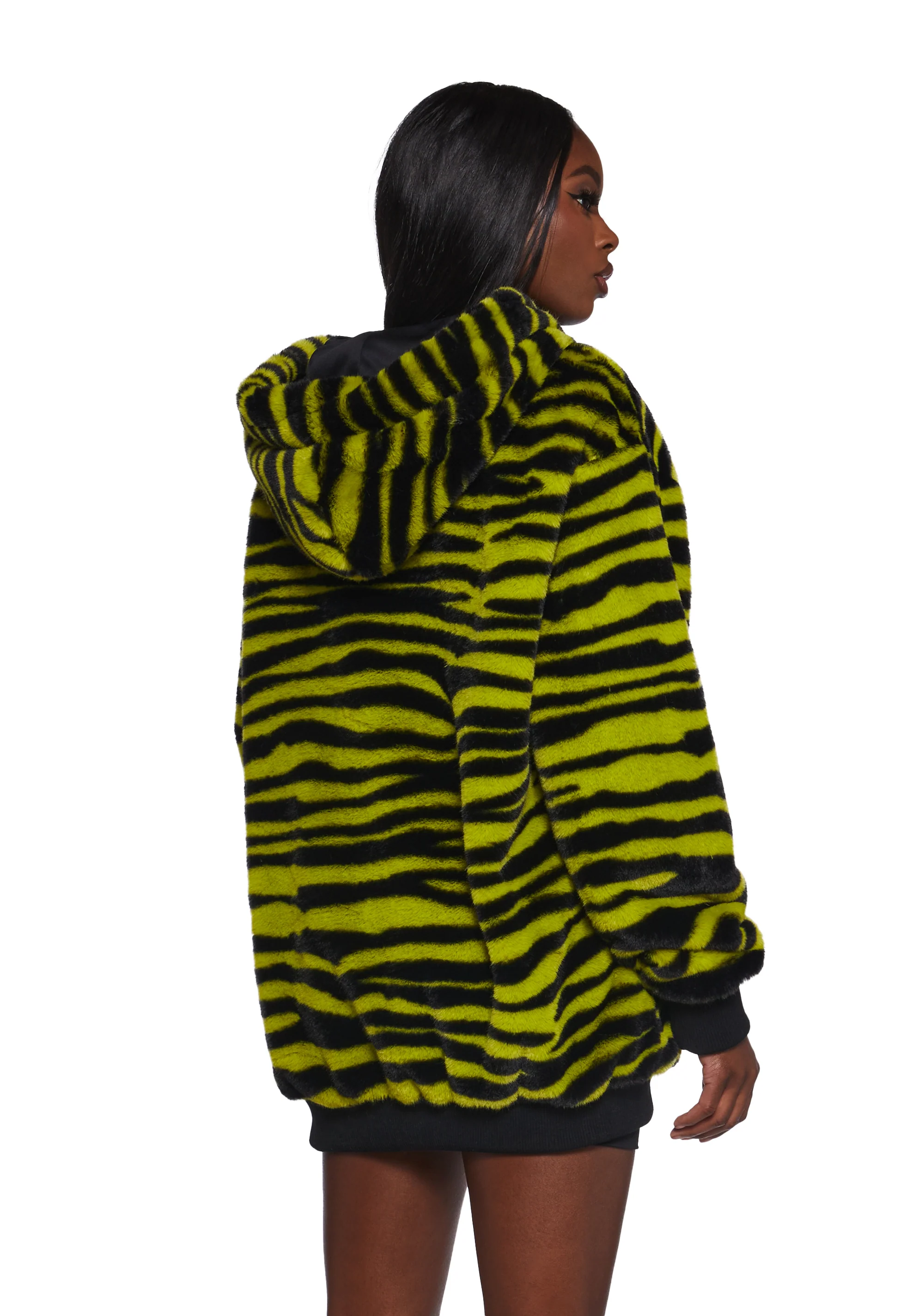 Wild Streak Faux Fur Hoodie - Image 4