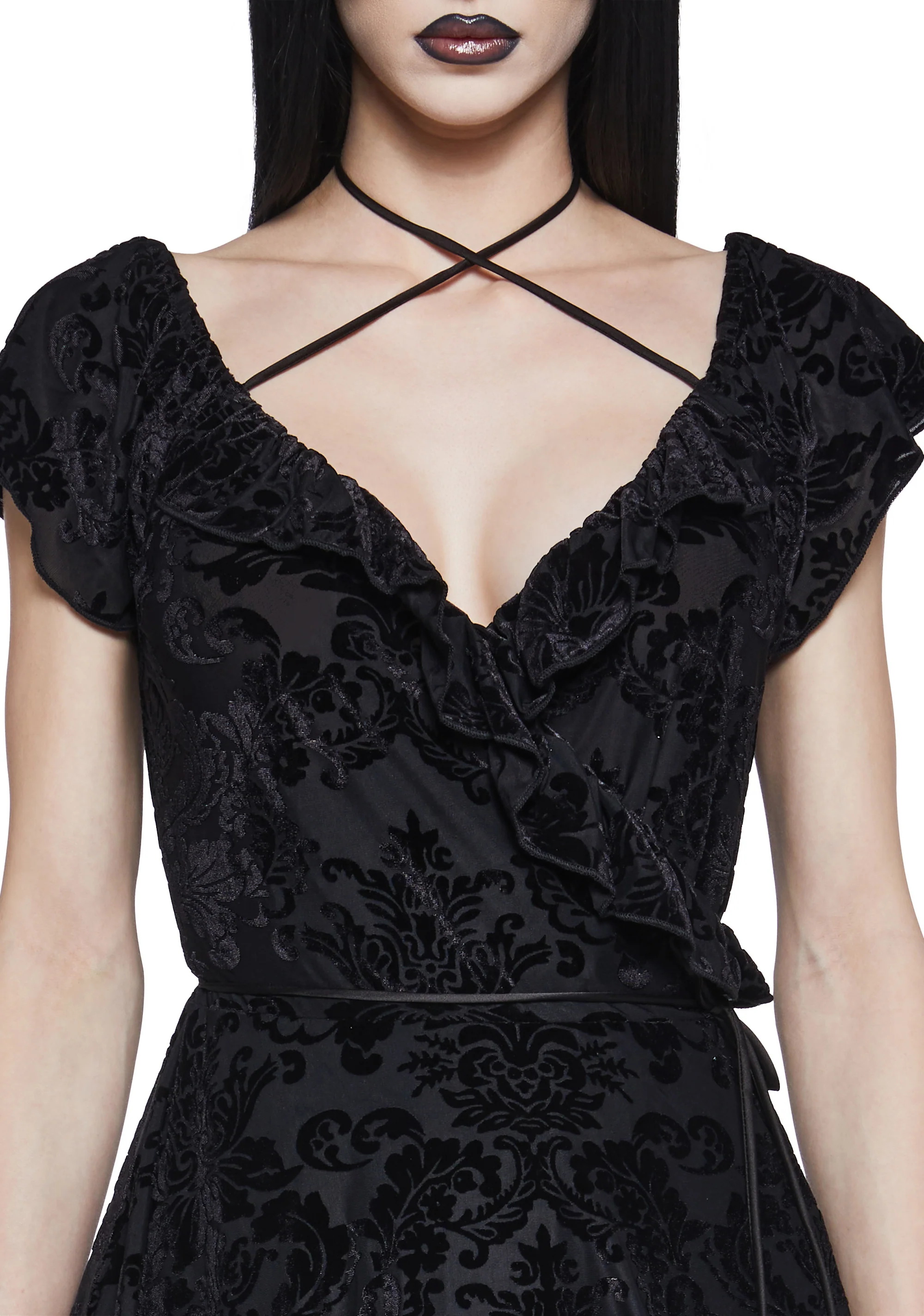 Wildflower Dreams Wrap Dress - Black - Image 5
