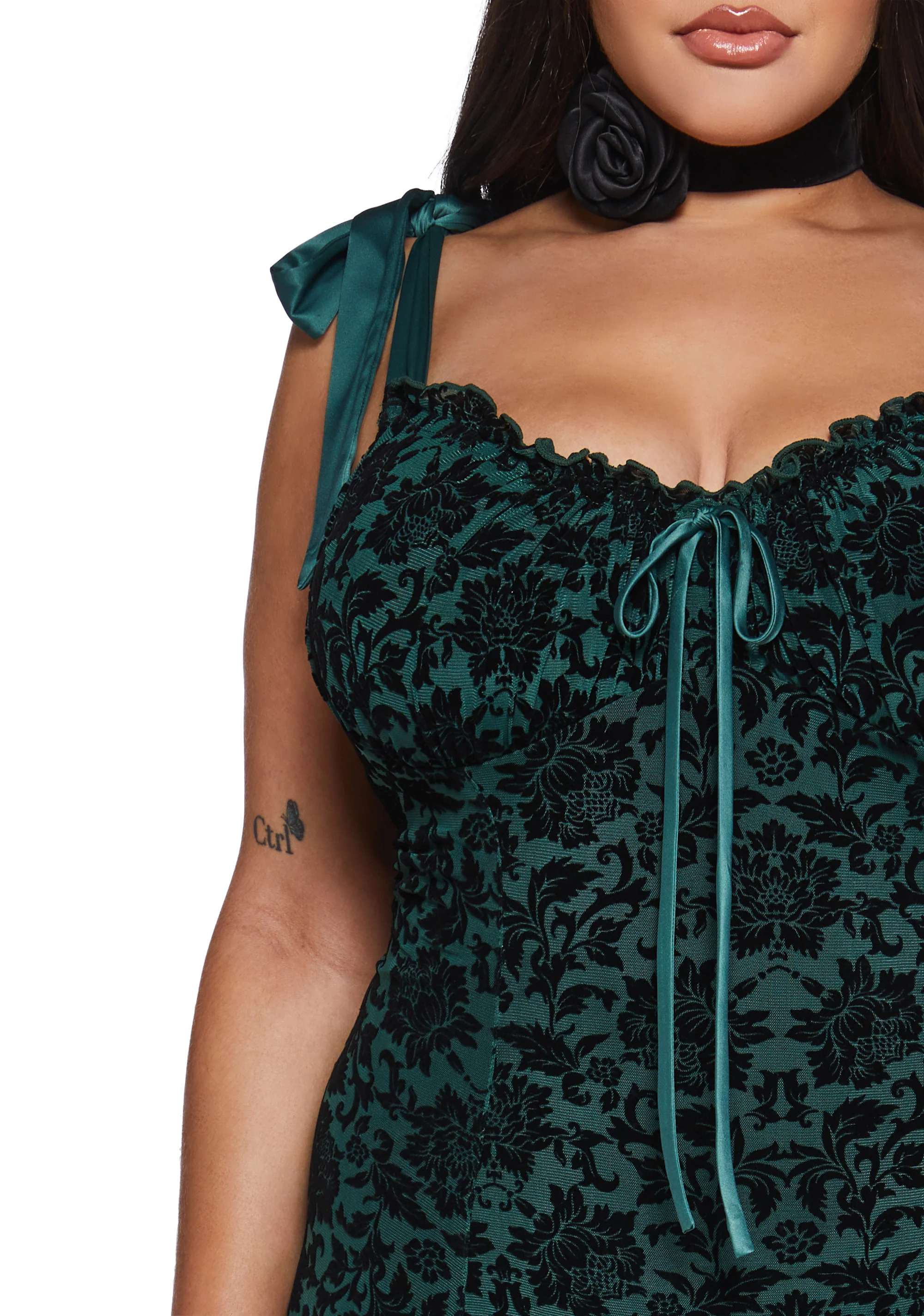 Wildflower Fables Mini Dress - Green - Image 9
