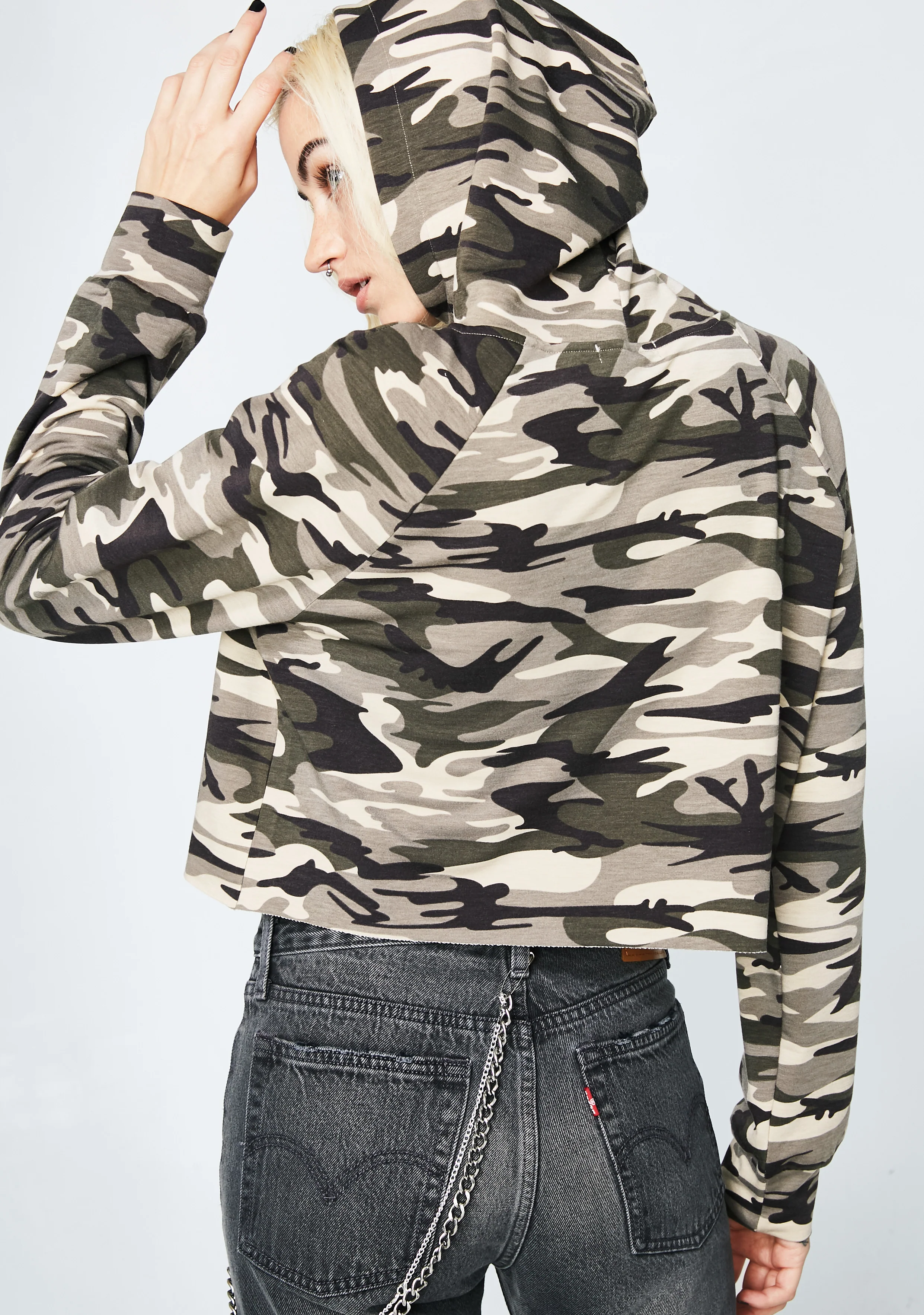 Win The Battle Cropped Hoodie - Image 4