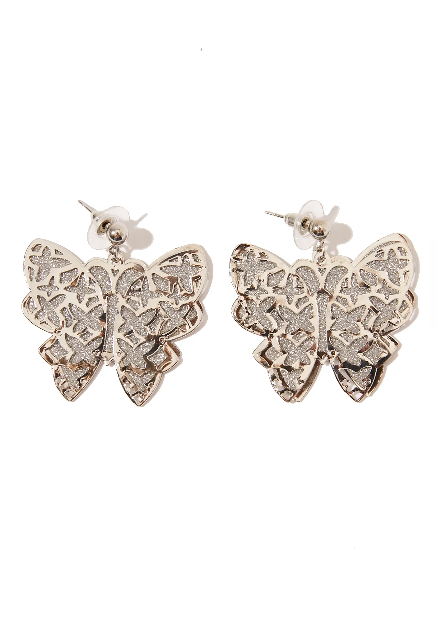 Wing It Butterfly Glitter Earrings - Image 5