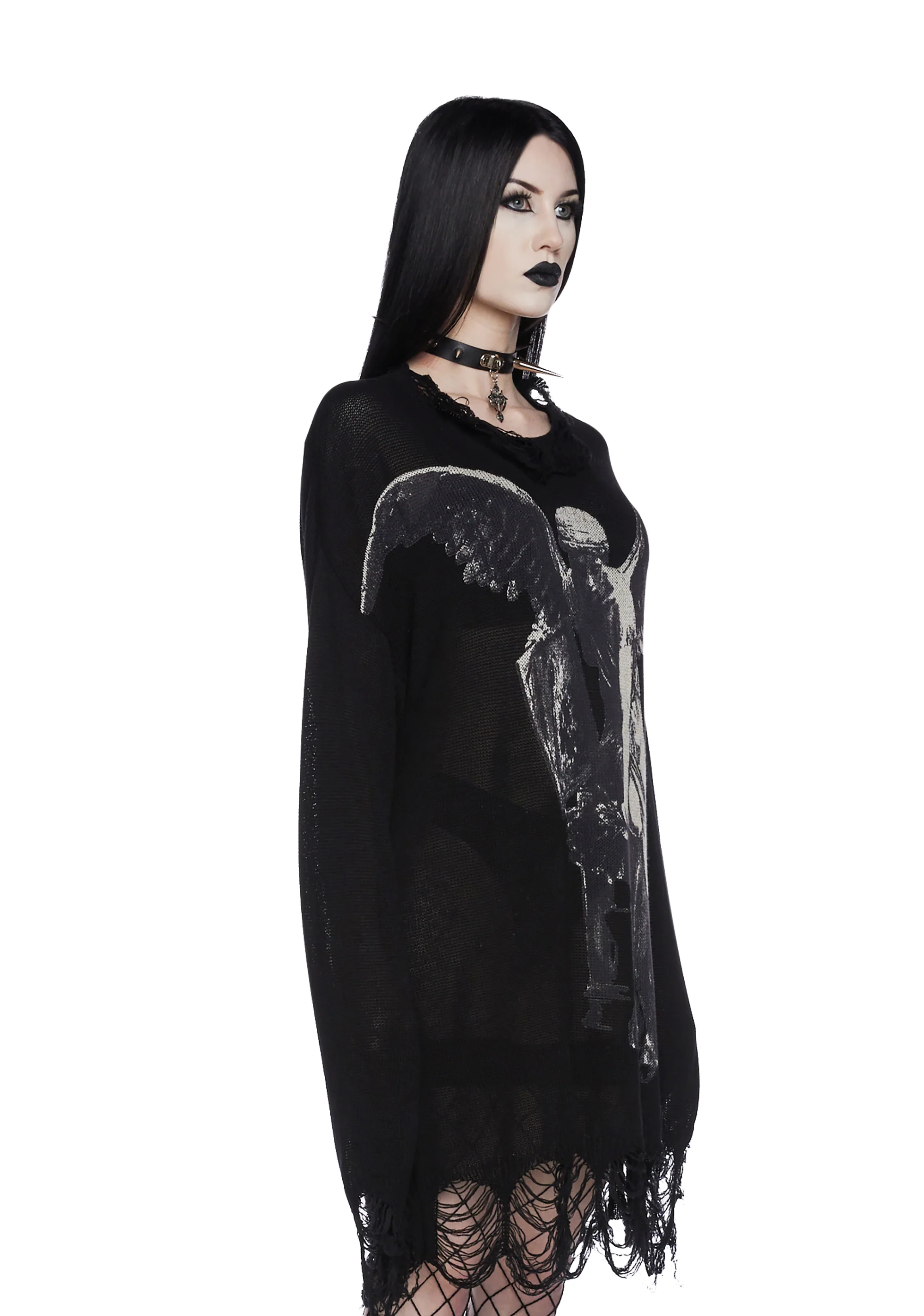 Winged Defeat Oversized Sweater - Image 4