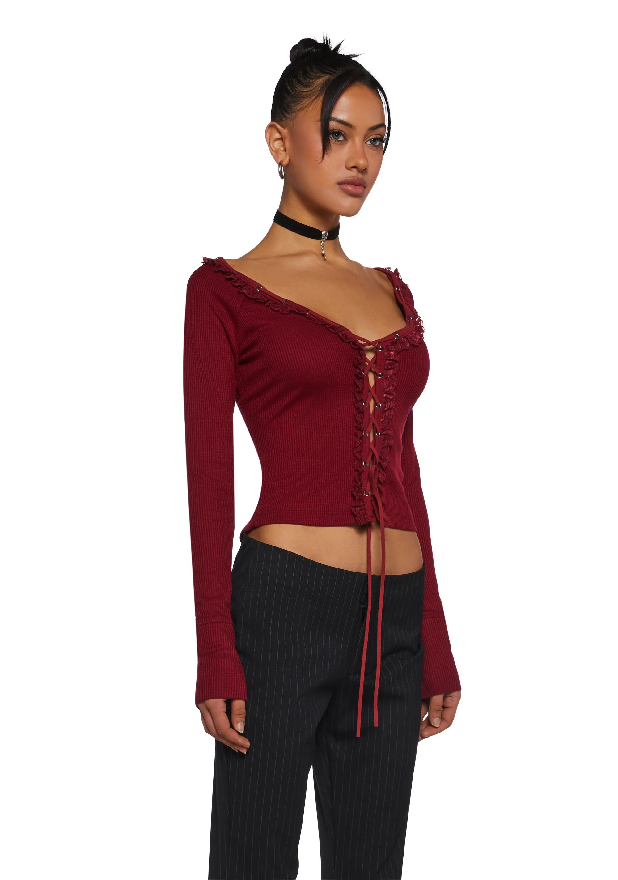 Wish You Would Thermal Long Sleeve Top - Image 3