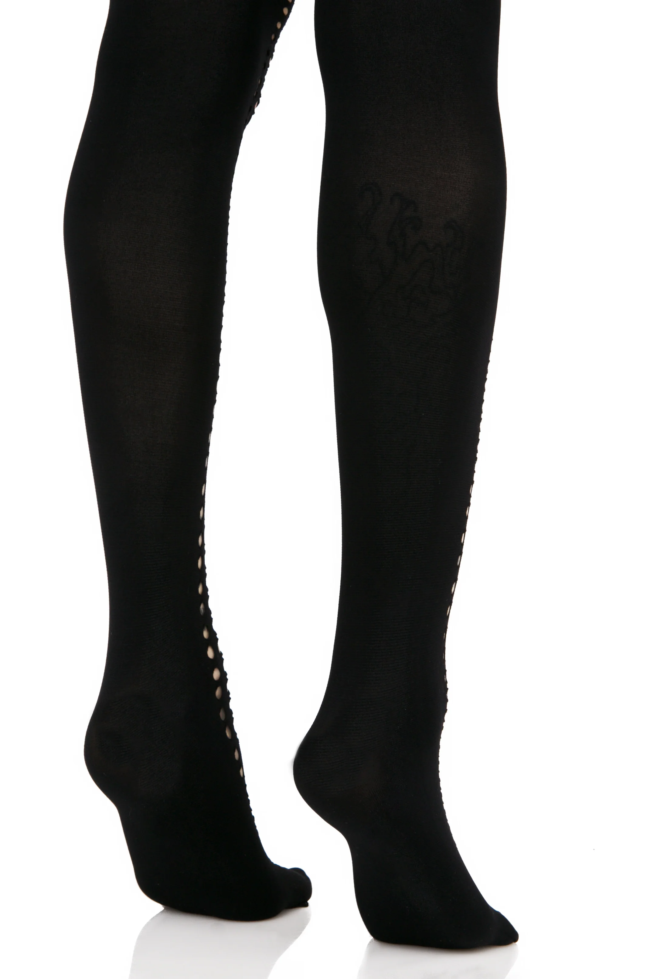 Witching Hour Faux Lace Up Tights - Image 5