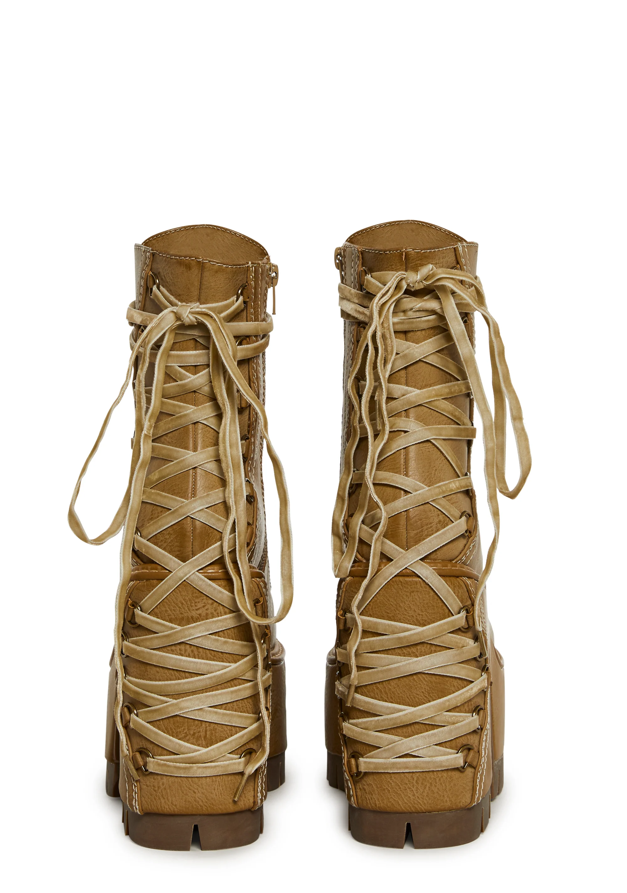 Woodland Lucid Dream Corset Boots - Off White - Image 4
