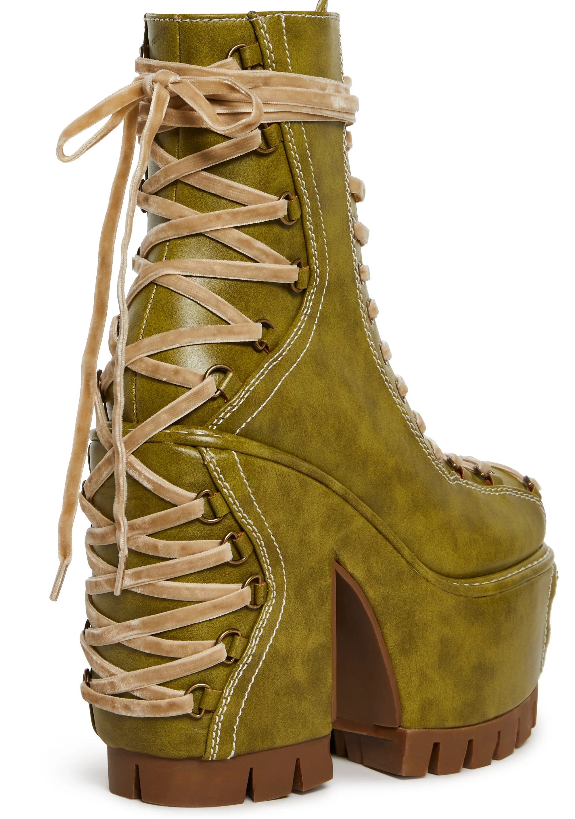 Woodland Lucid Dream Corset Boots - Green - Image 2