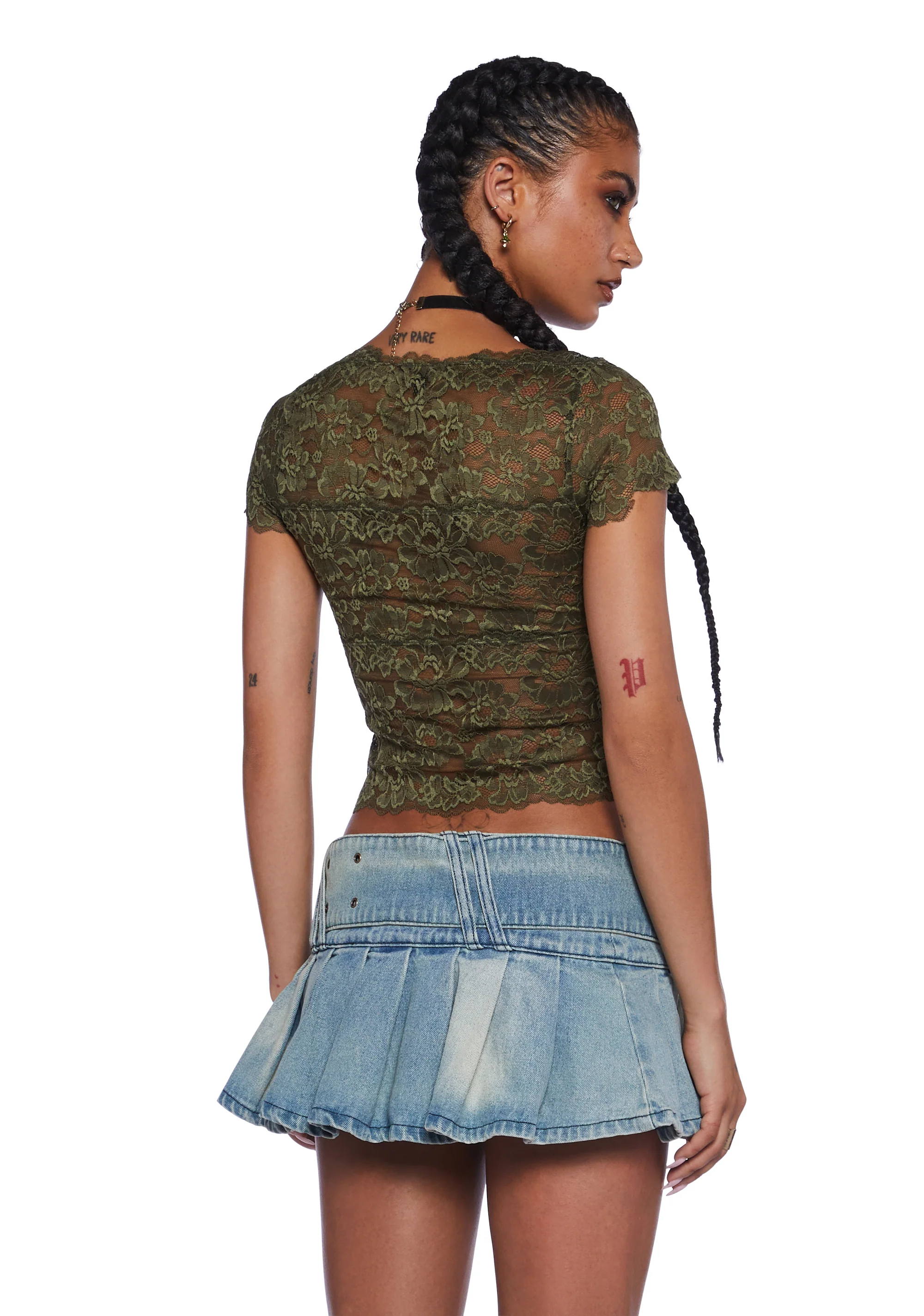 Woodland Wishes Lace Top - Green - Image 3