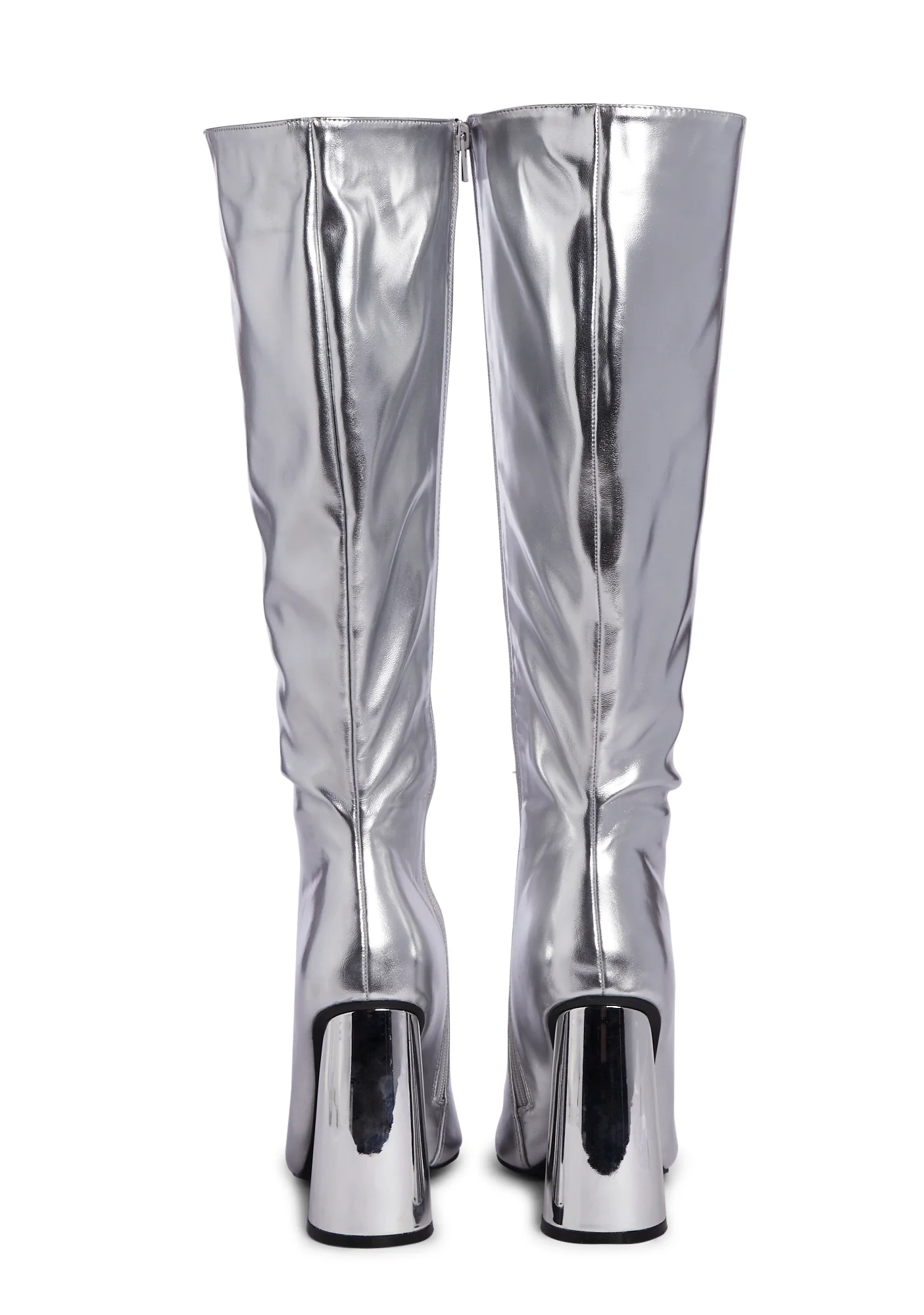 Work It Knee High Boots - Silver - Image 4