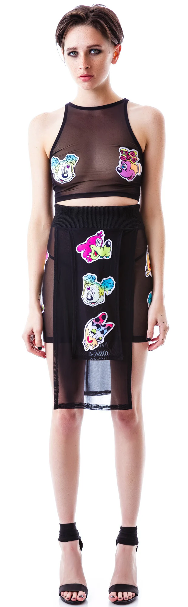 Worped on Acid Mesh Crop Tank - Image 5
