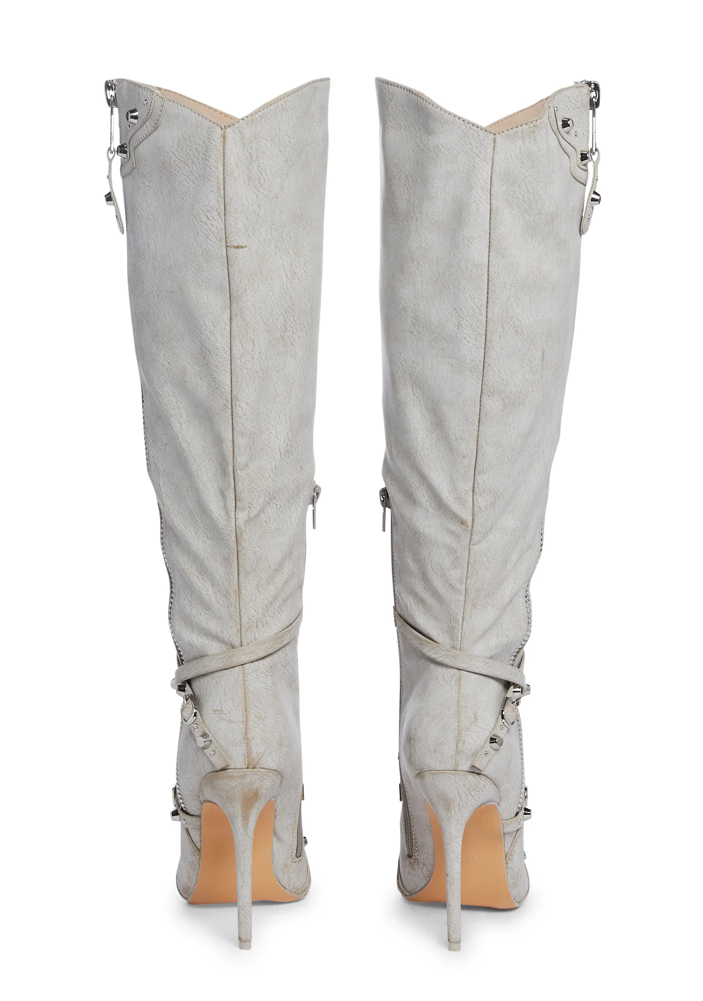 Worthy Knee High Boots- Gray - Image 4