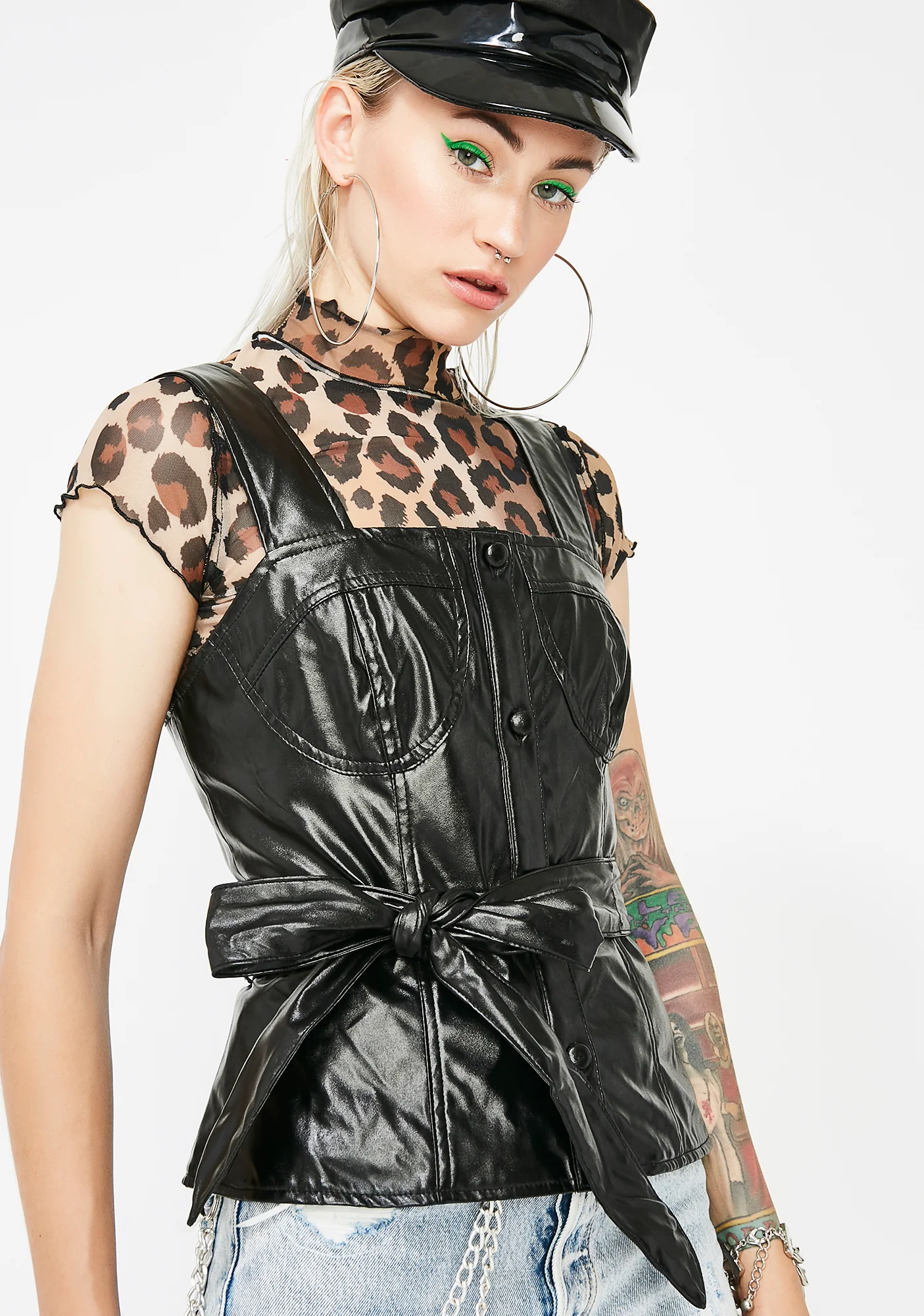 Wreck It Up Vegan Leather Bustier - Image 2