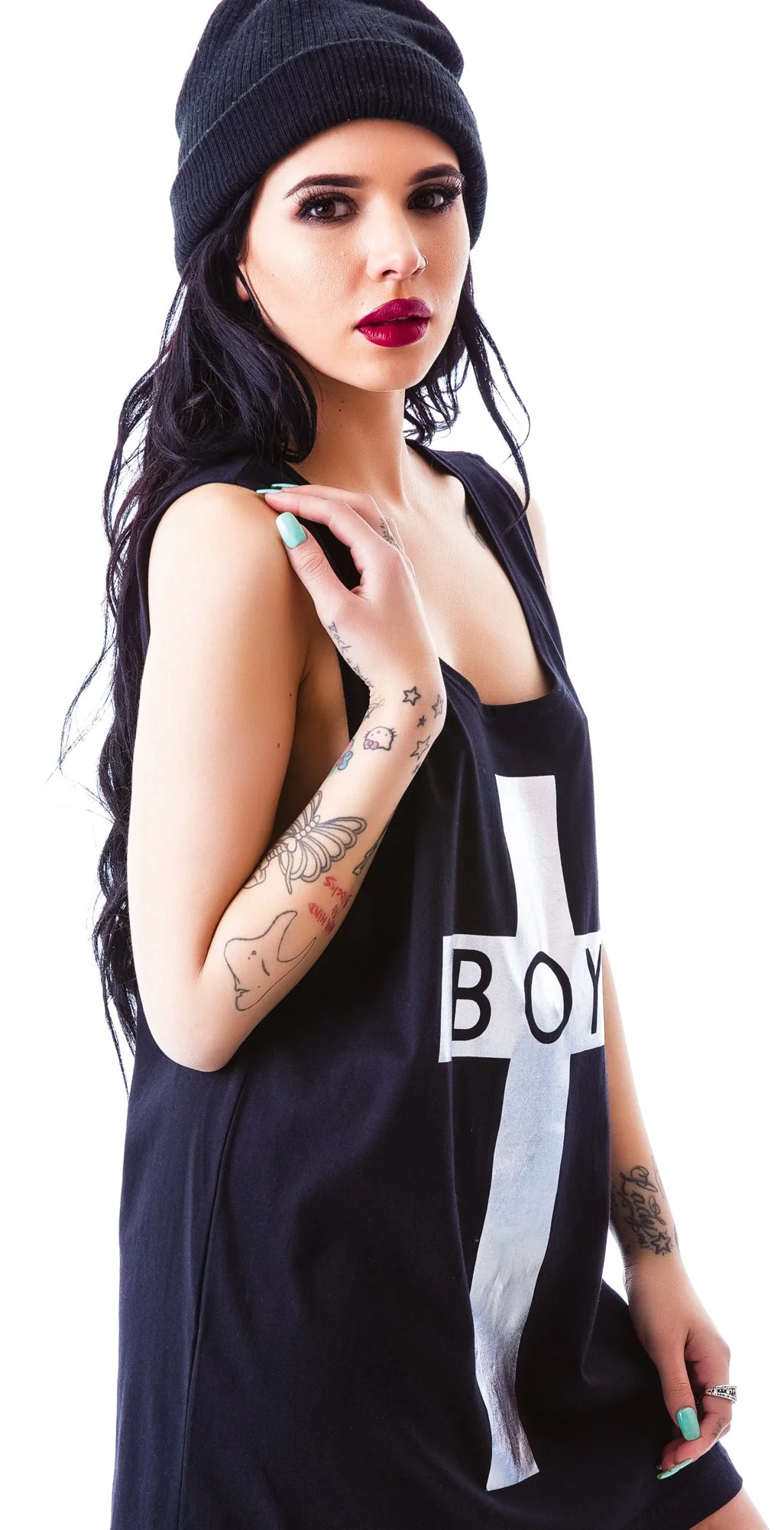 x BOY London Boy Cross Oversized Tank - Silver - Image 13