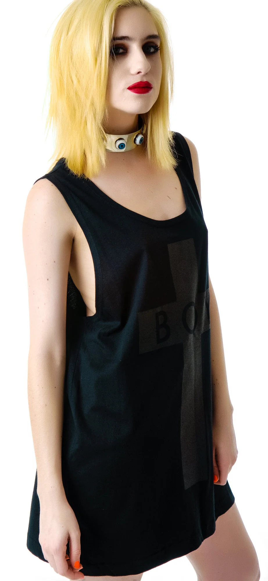 x BOY London Boy Cross Oversized Tank - Silver - Image 25