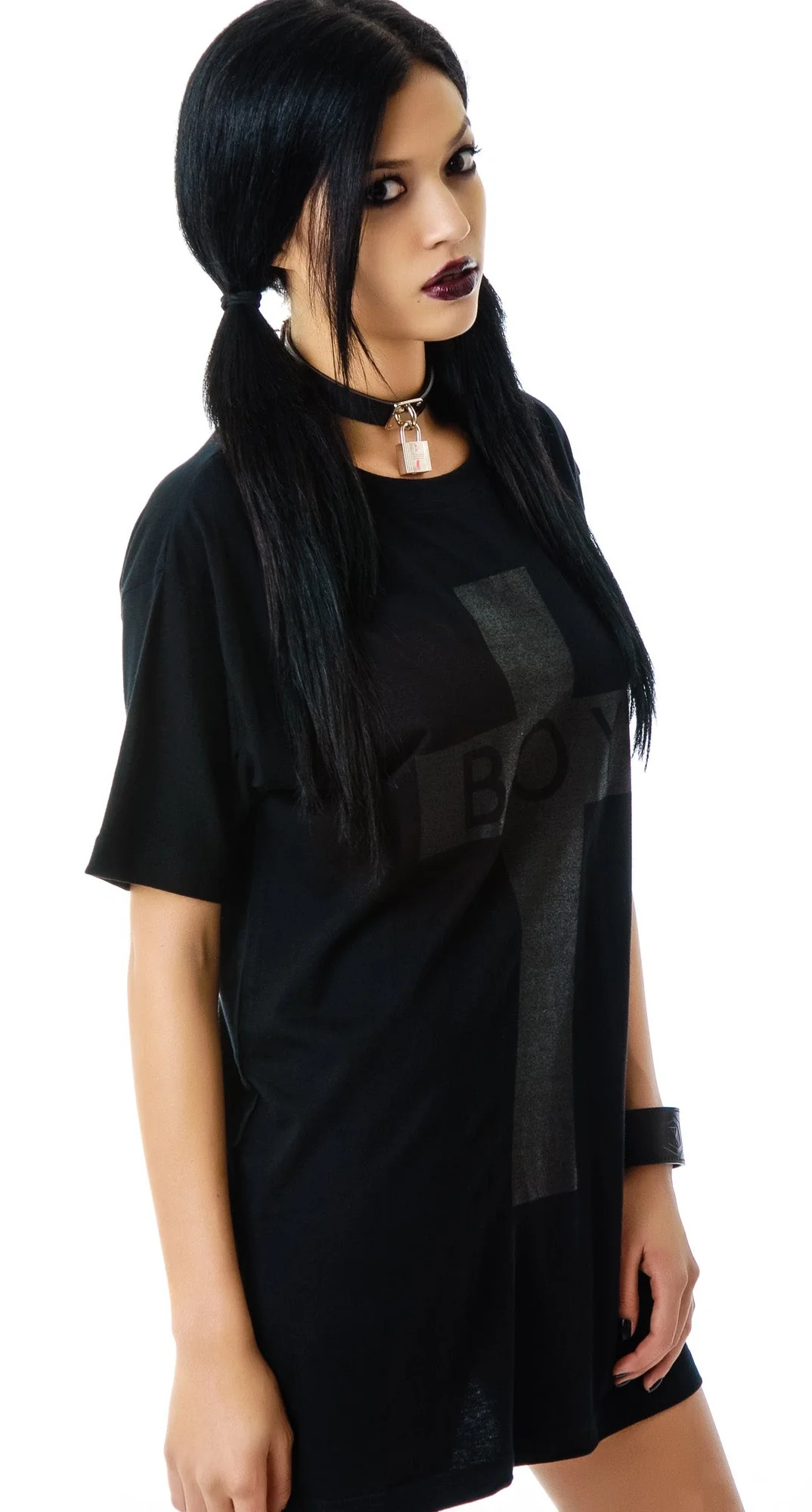 x BOY London Boy Cross Oversized Tee - Stripe - Image 7
