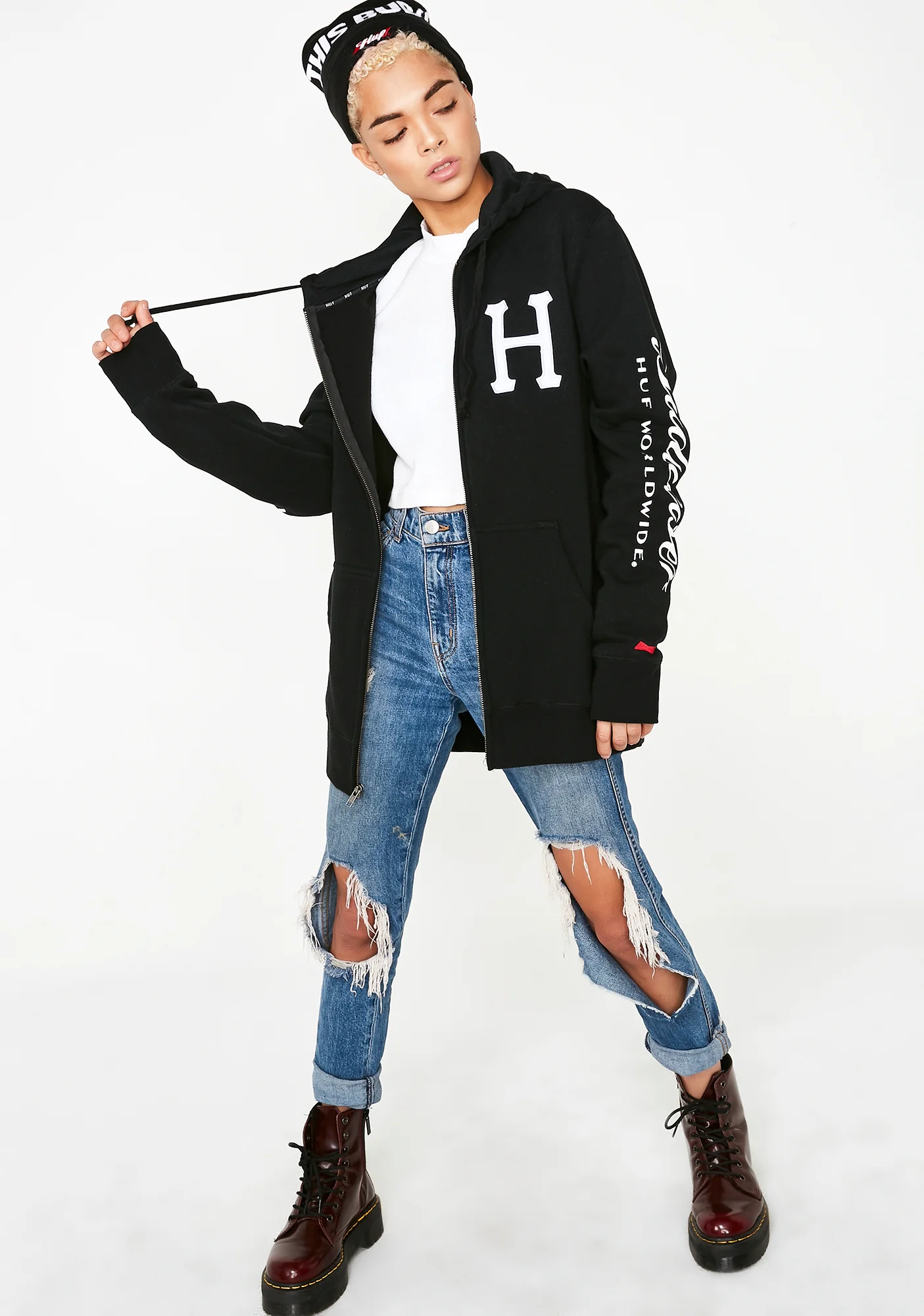 x Budweiser Classic H Zip Up Hoodie - Image 5