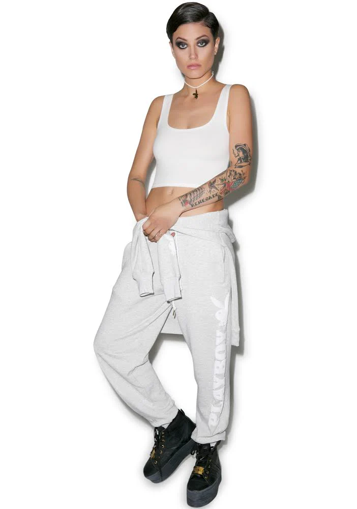X Playboy Sweat Pants - Red - Image 18