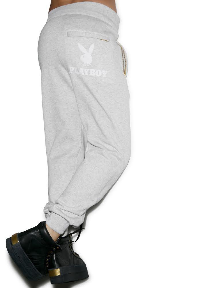 X Playboy Sweat Pants - Gray - Image 20