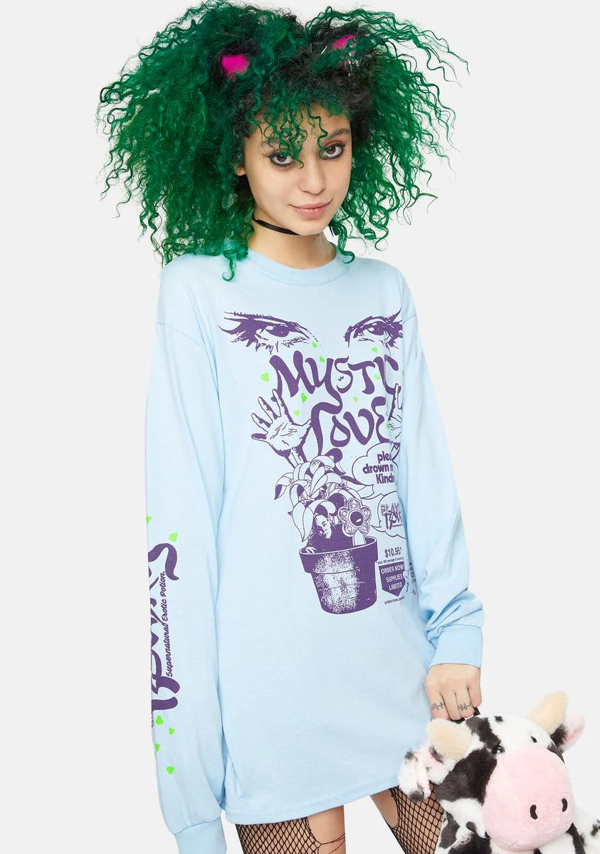 X Playdude Blue Mystic Love Graphic Tee - Image 2
