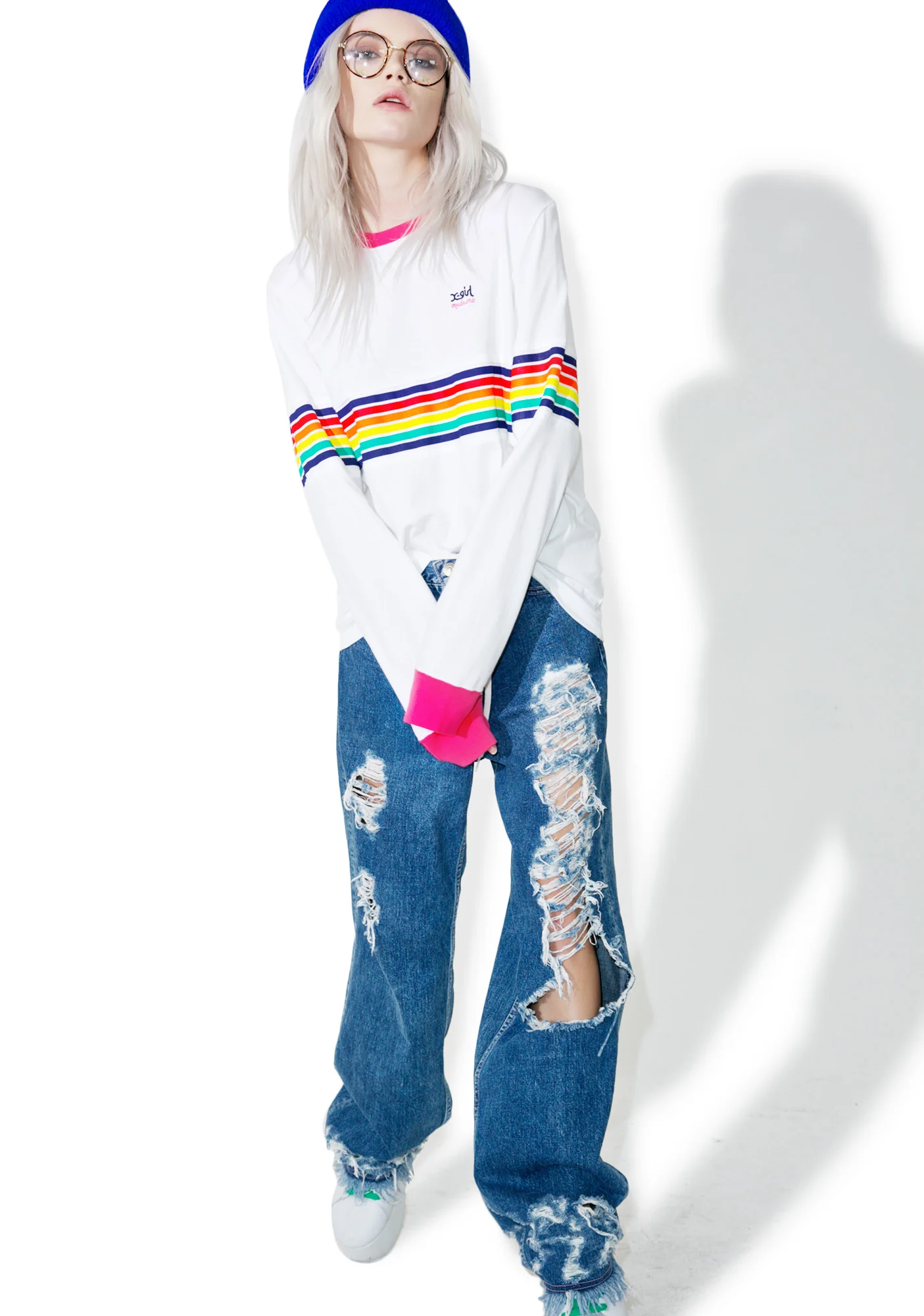 x X-Girl Multistripe Longsleeve Tee - Image 3