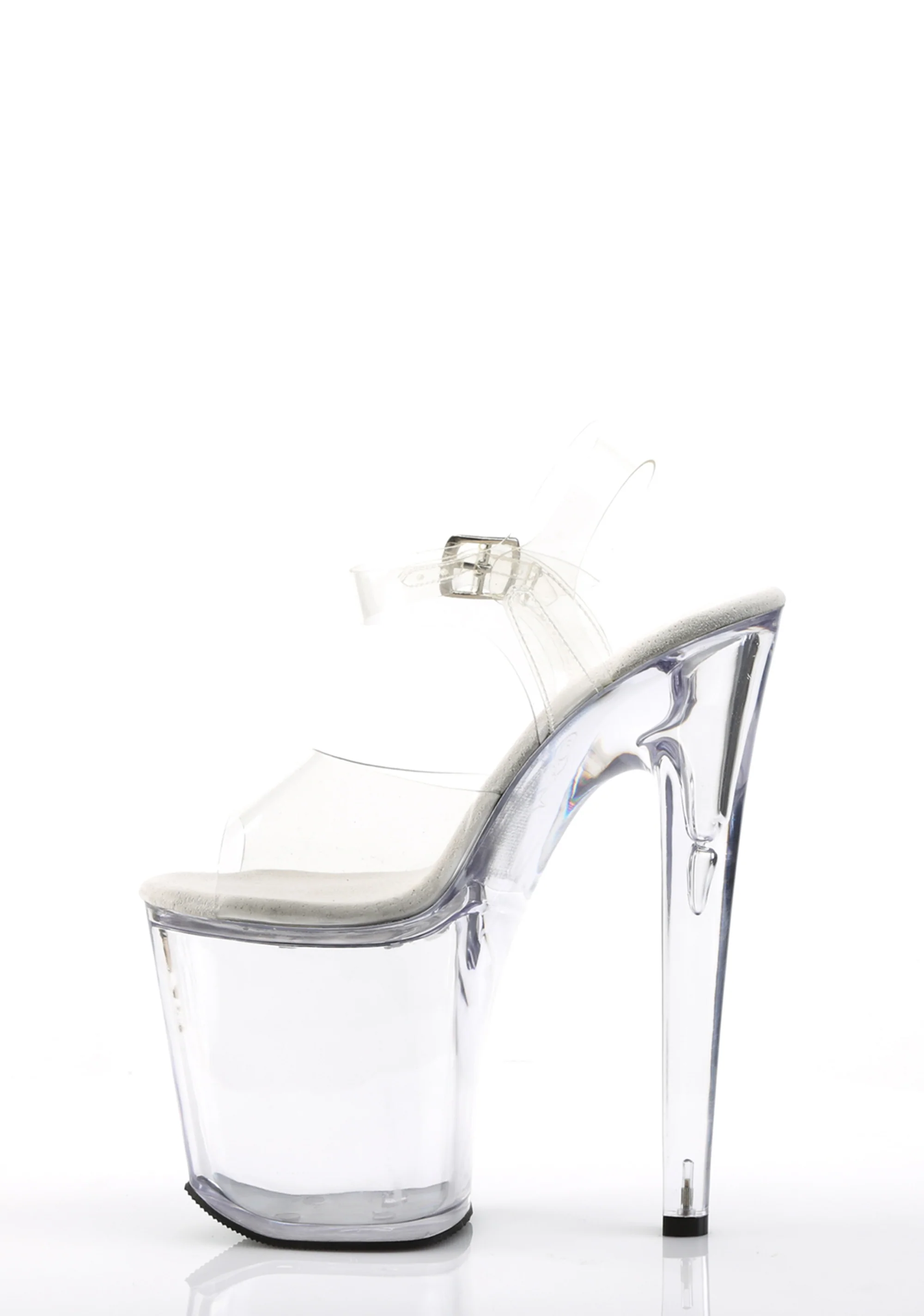 Xtreme-808 Platform Ankle Strap Sandals-Clear - Image 2