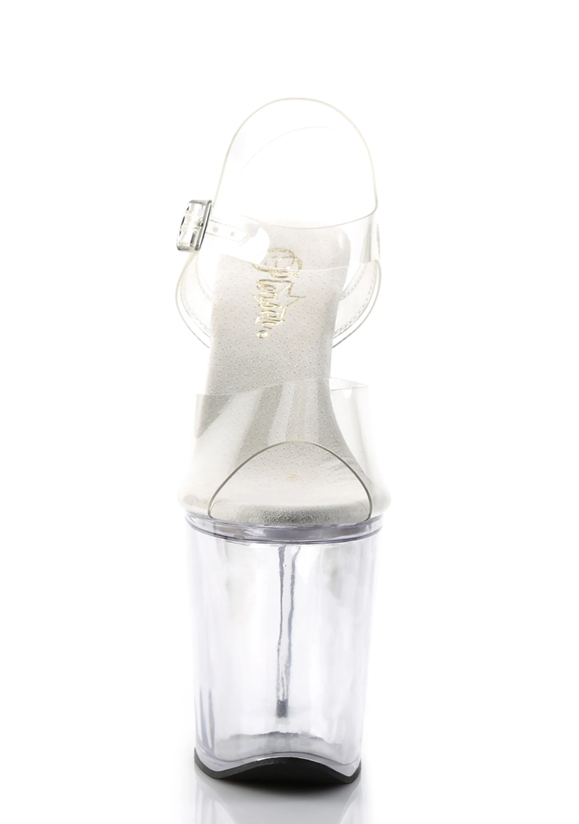 Xtreme-808 Platform Ankle Strap Sandals-Clear - Image 5