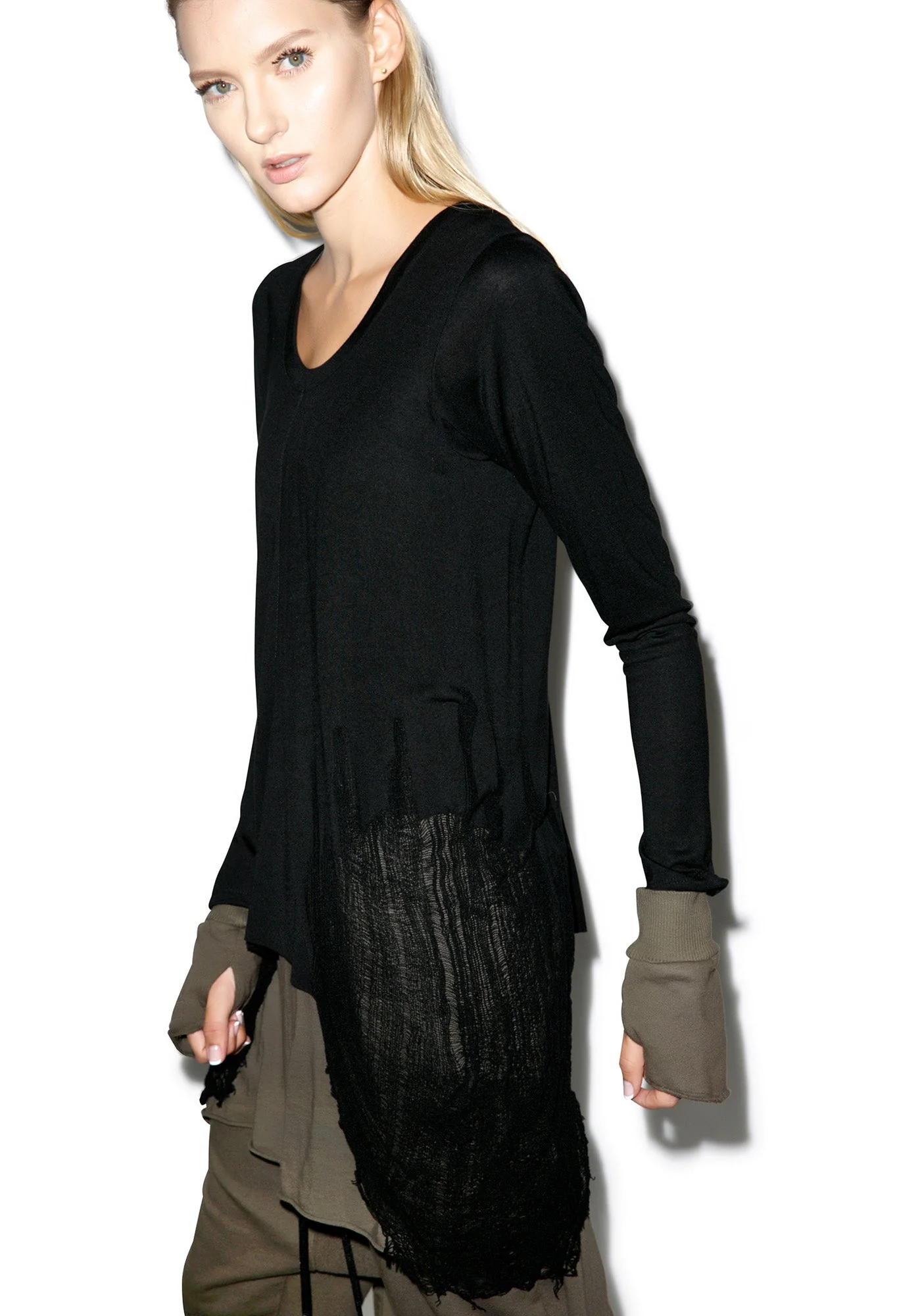Y Shred Sweater - Black - Image 4