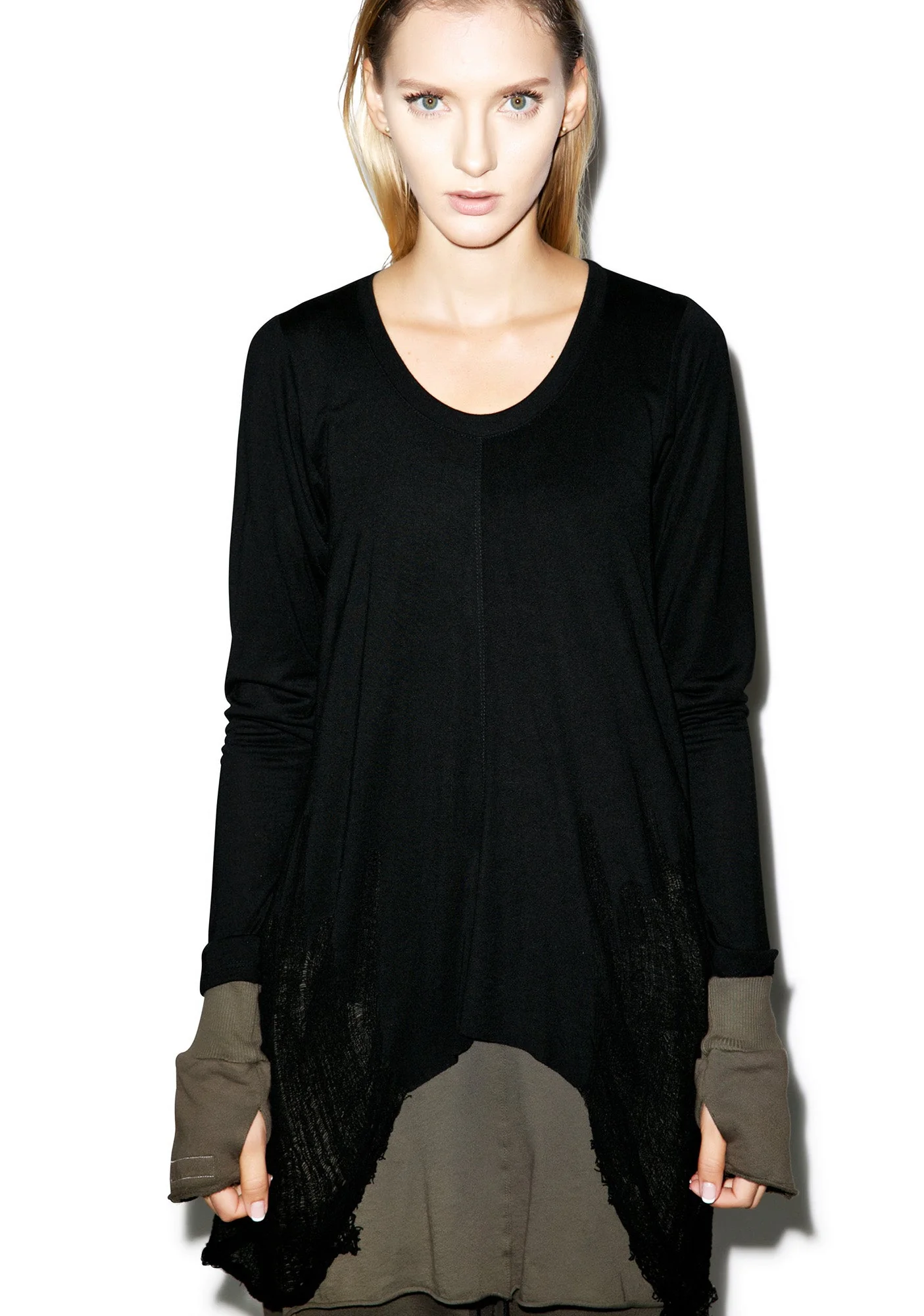 Y Shred Sweater - Black - Image 7
