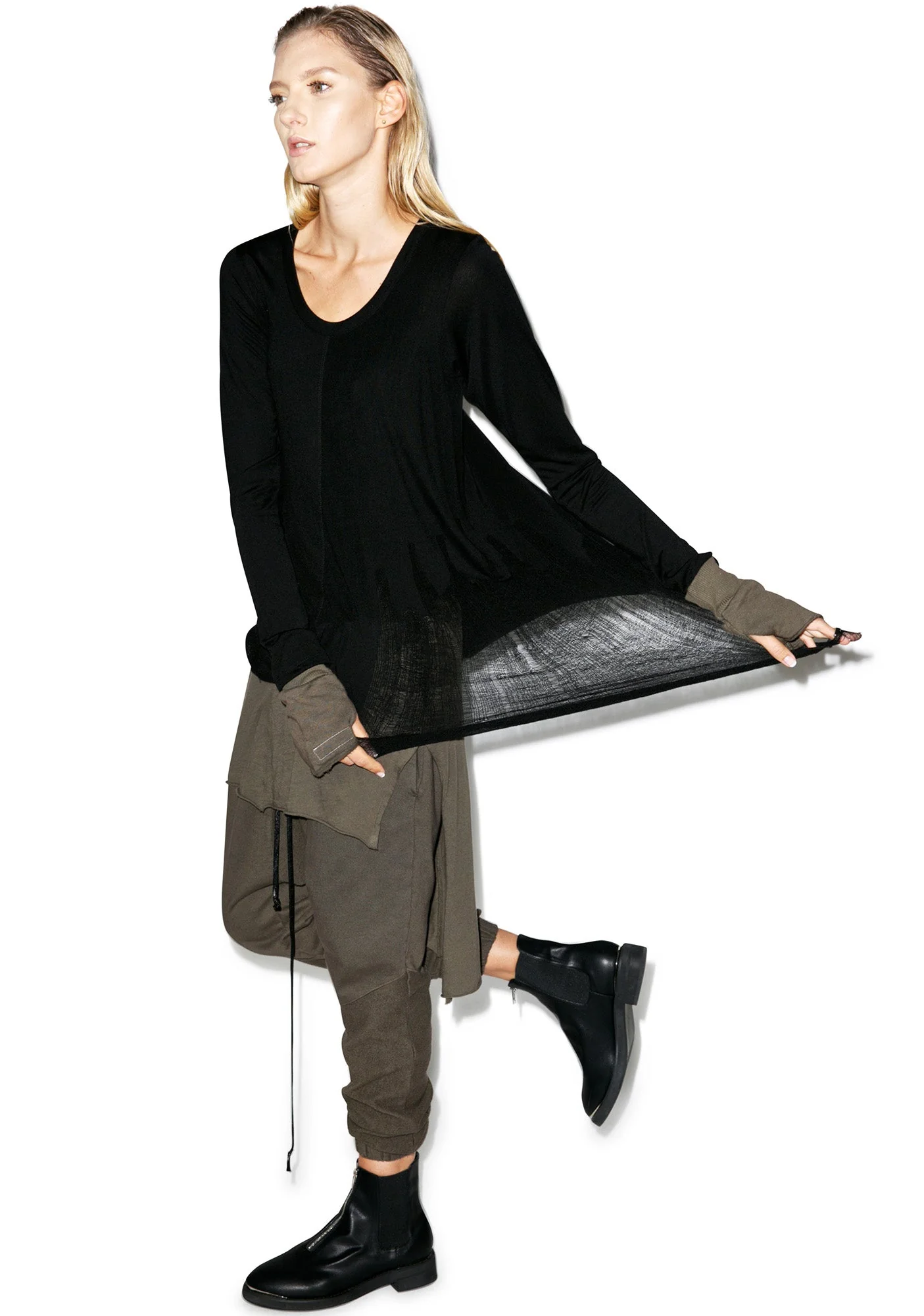 Y Shred Sweater - Black - Image 9