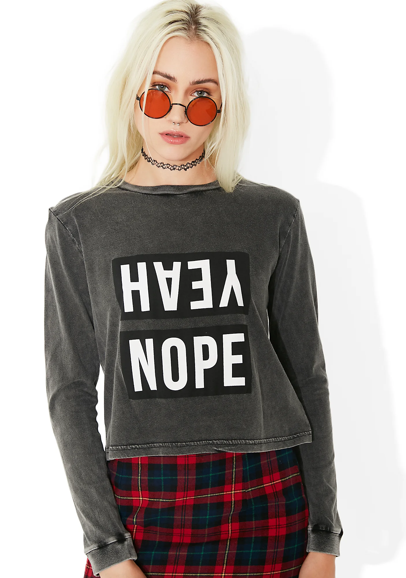 Yeah Nope Long Sleeve Graphic Top - Image 3