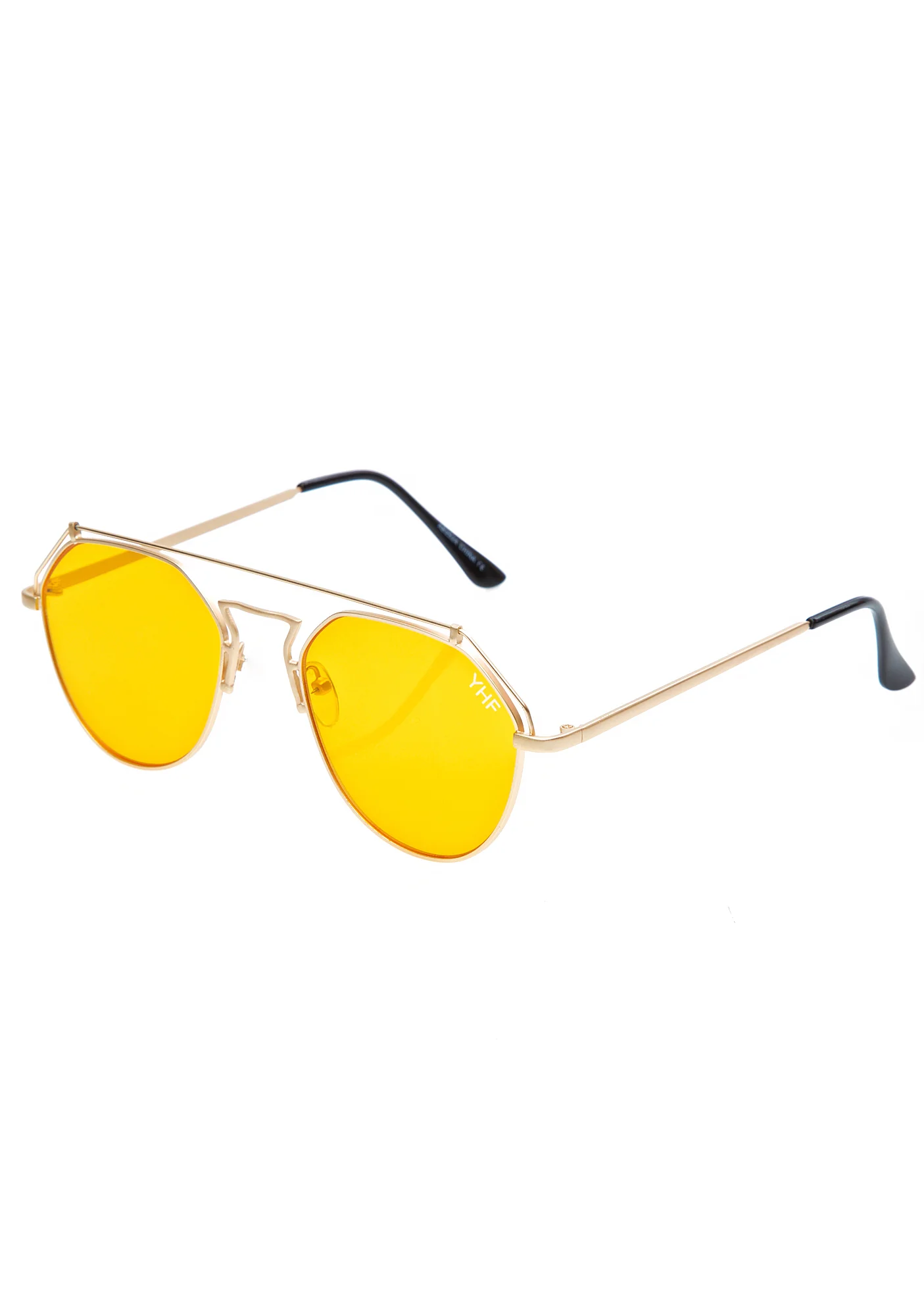 Yellow Stephanie Matte Sunglasses - Image 3