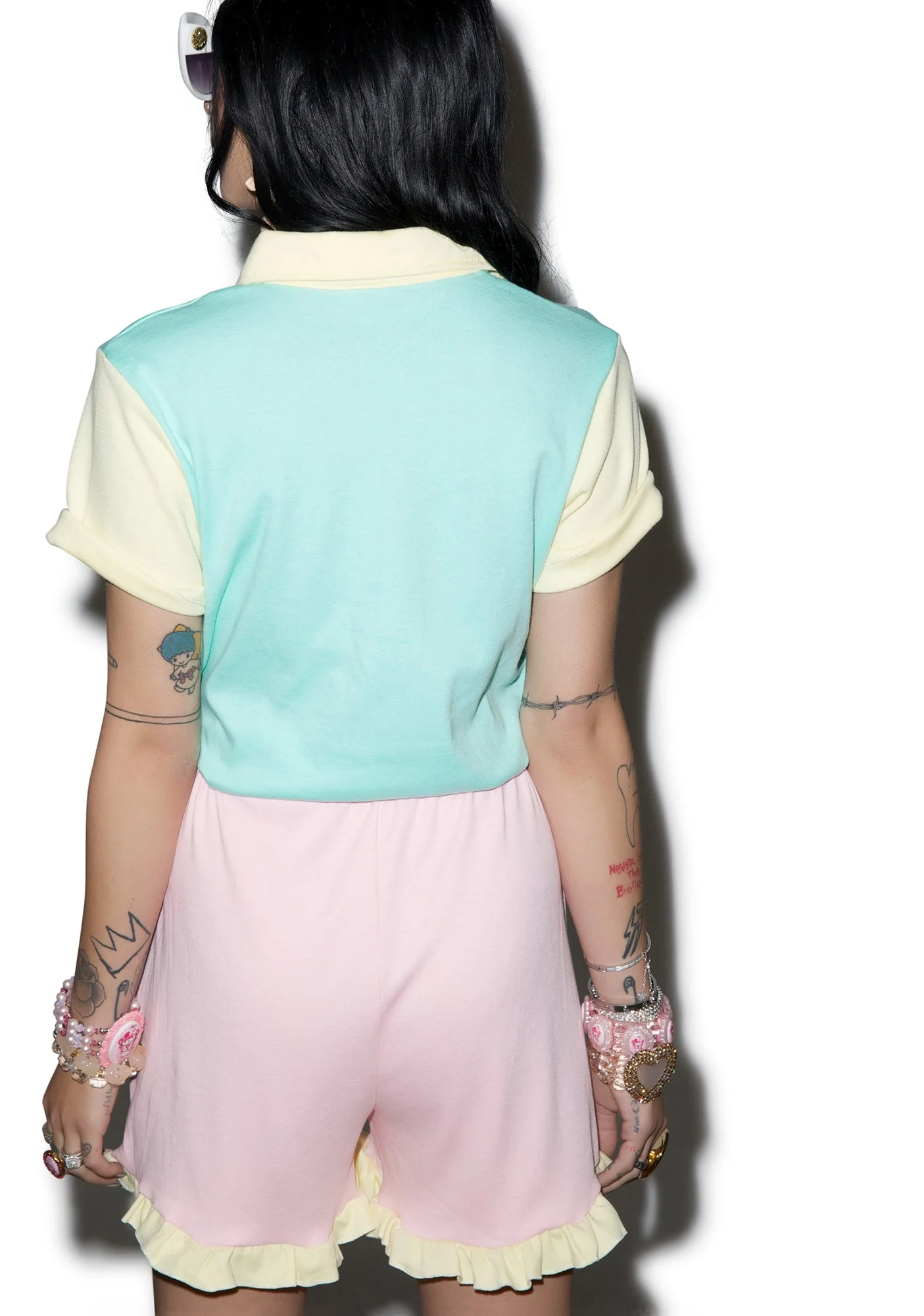 You Got It Dude Ruffle Romper - Pink - Image 8