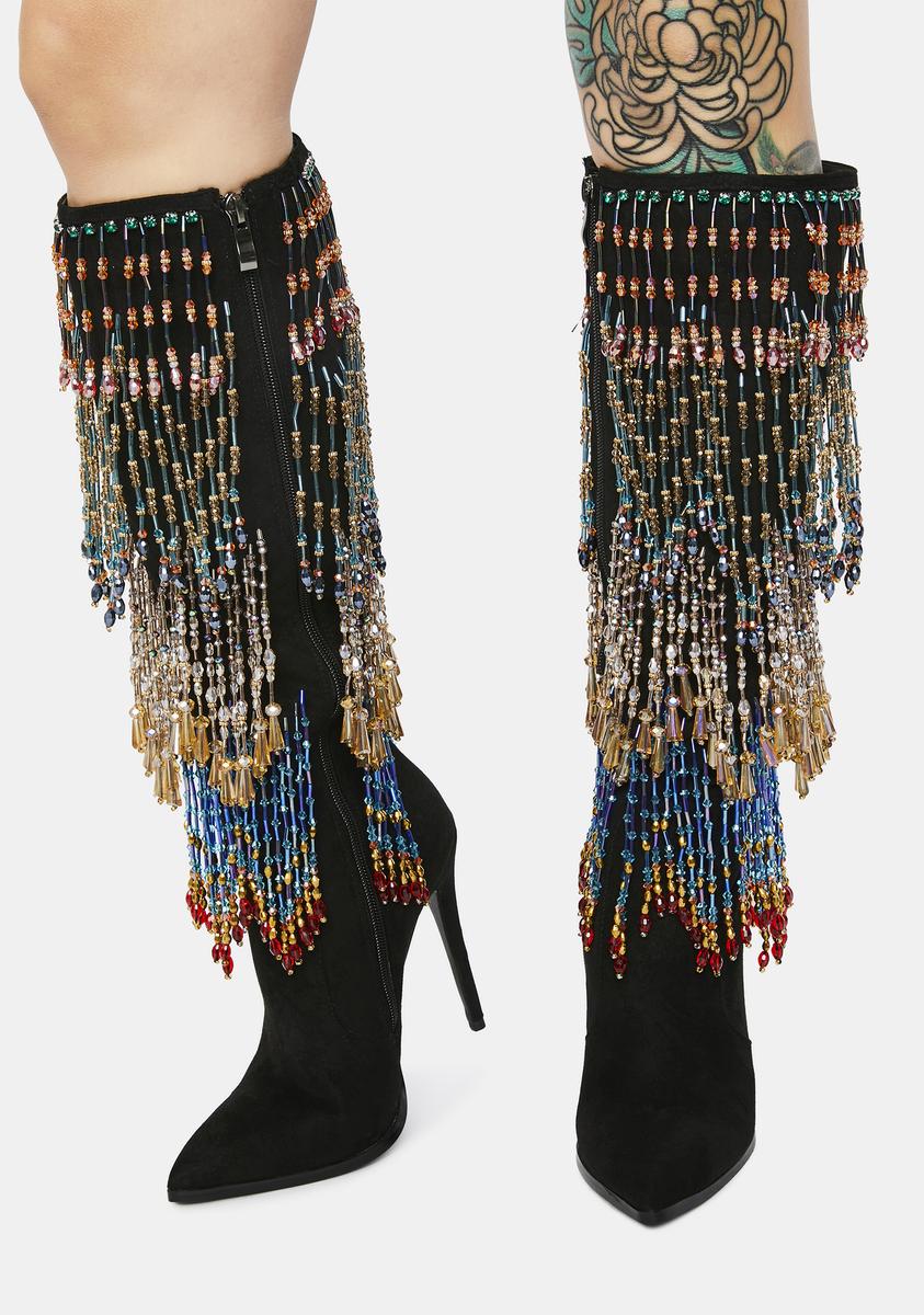 You Snooze You Lose Knee High Boots - Image 3