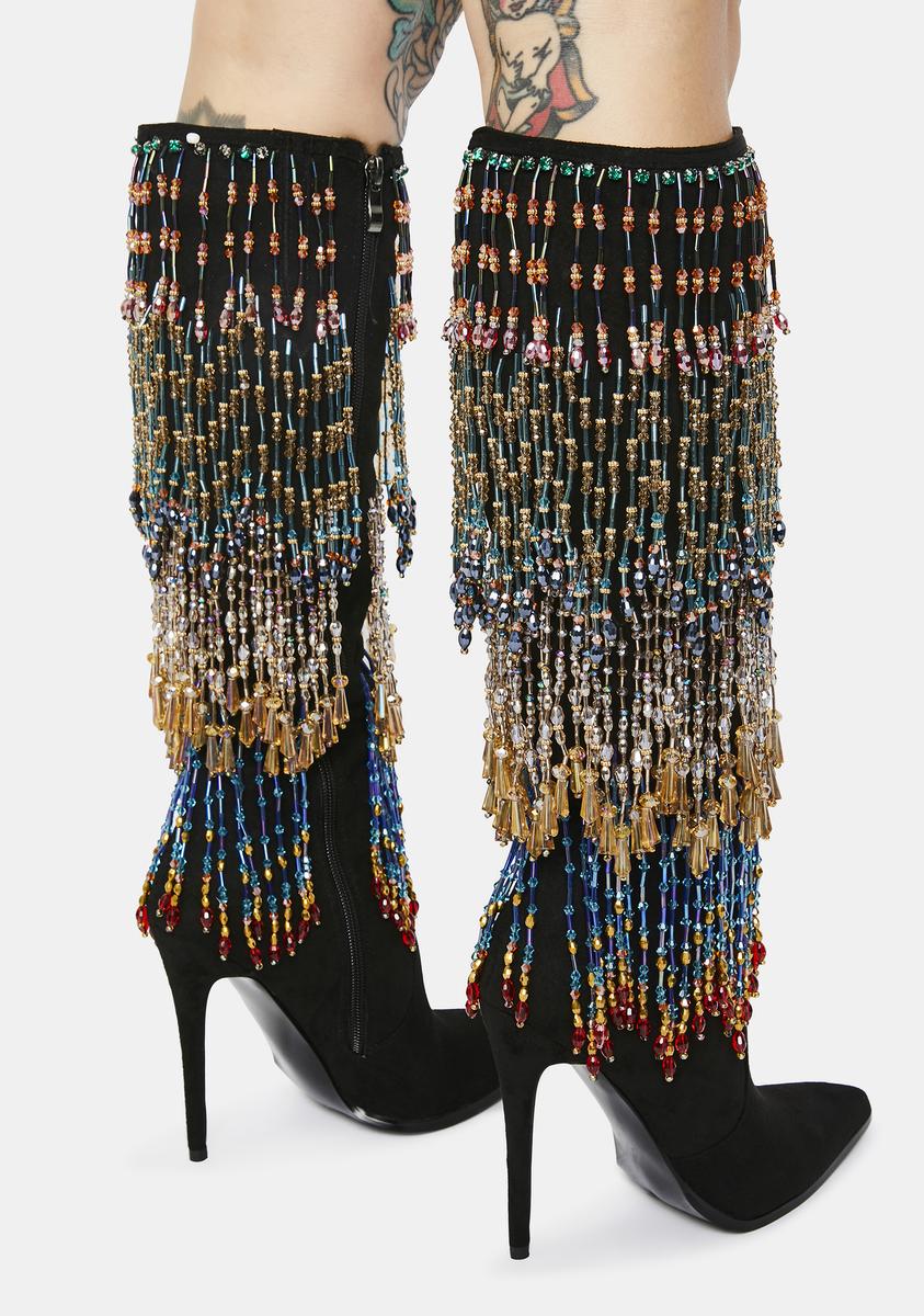 You Snooze You Lose Knee High Boots - Image 4