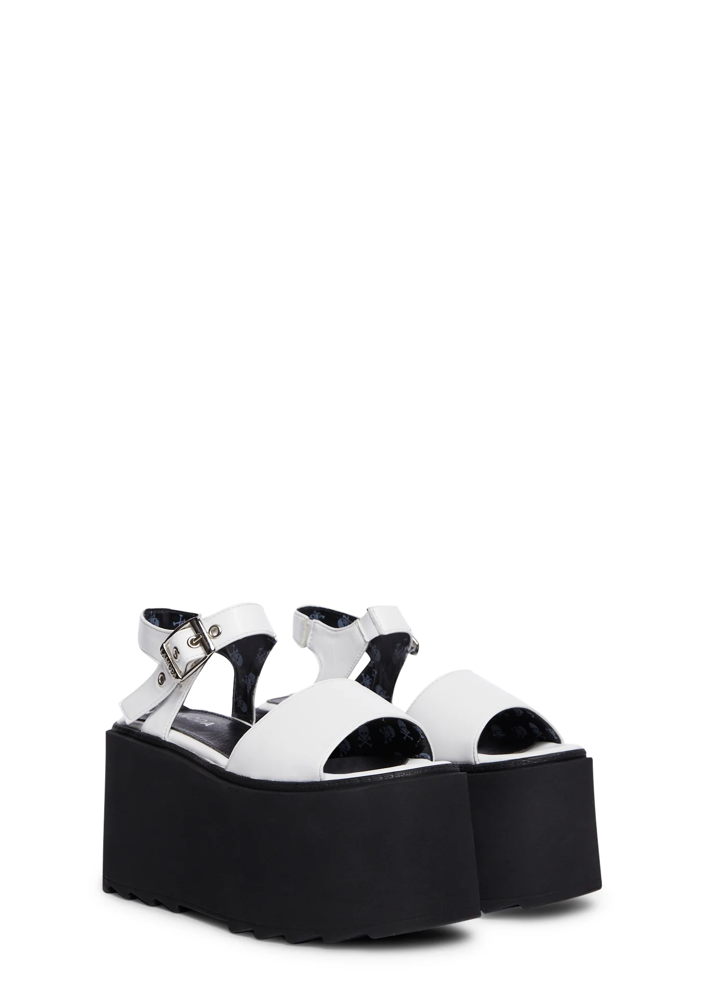 Young And Free Platform Sandals- White - Image 3