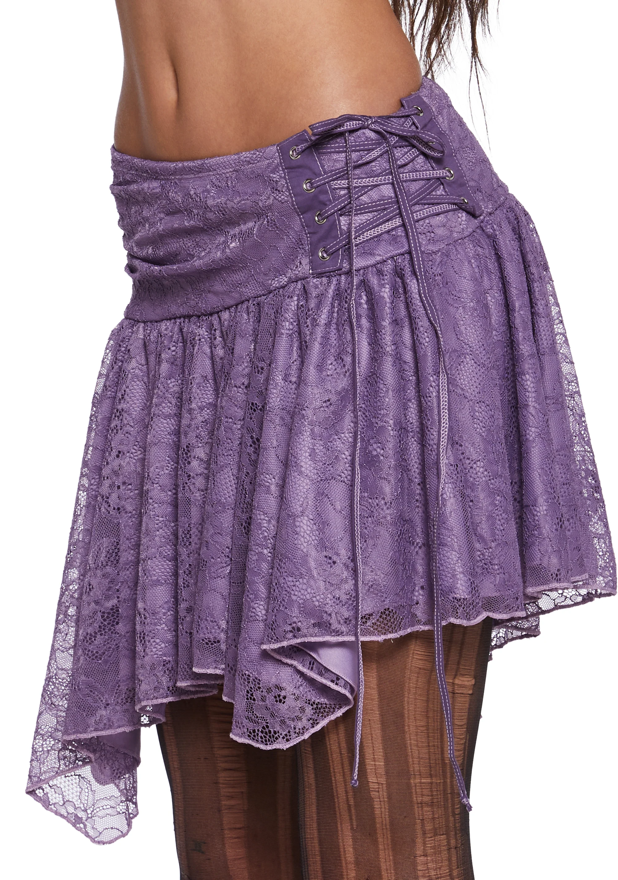 Your Vibe Attracts Lace Mini Skirt - Image 6