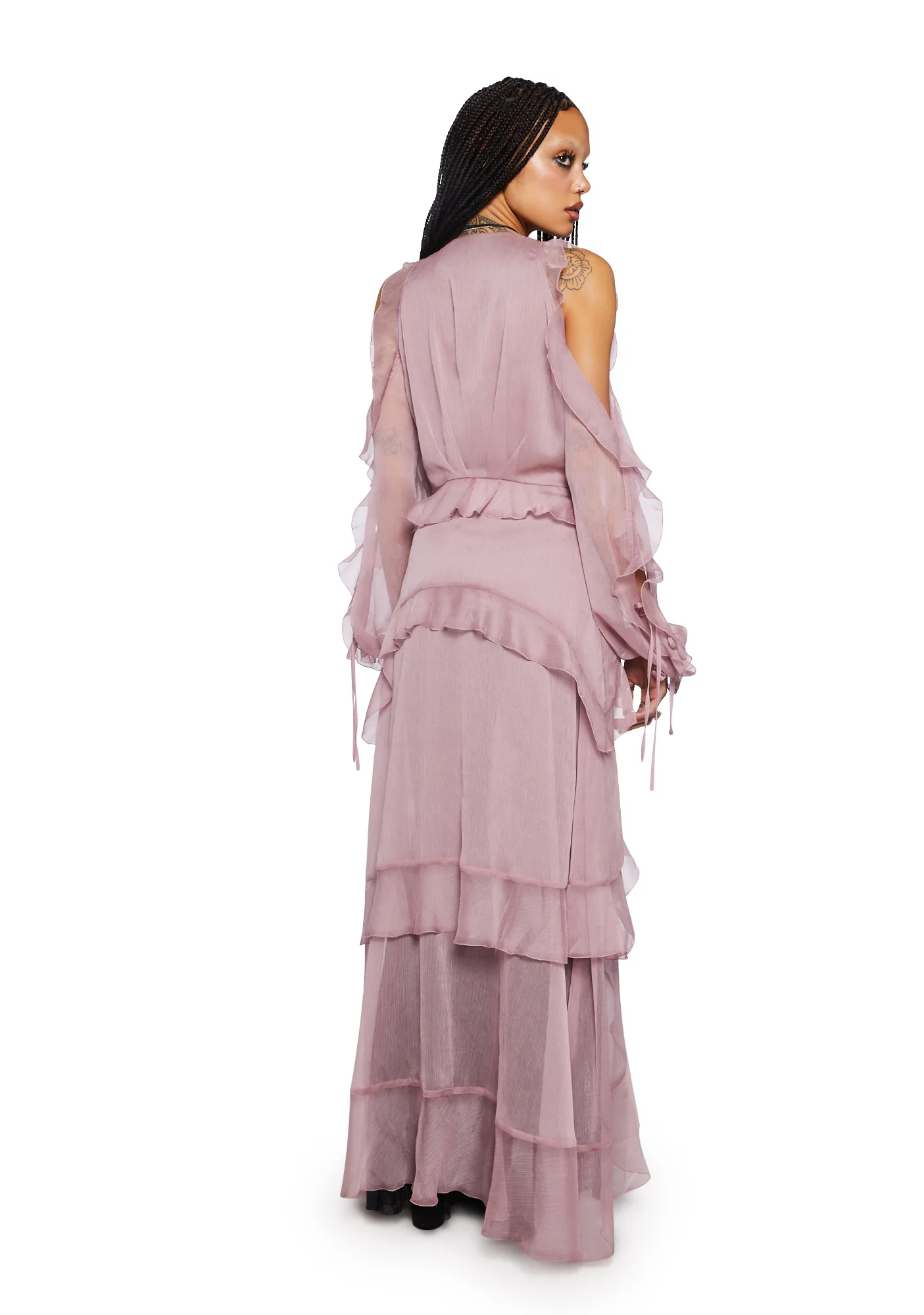 You're The One Ruffle Duster- Pink - Image 4