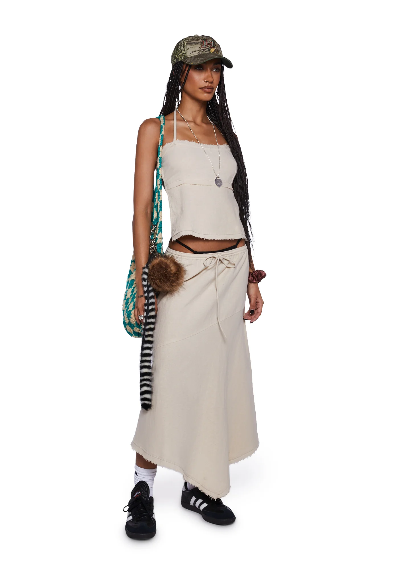 Yvaine Asymmetric Midi Skirt - Image 2