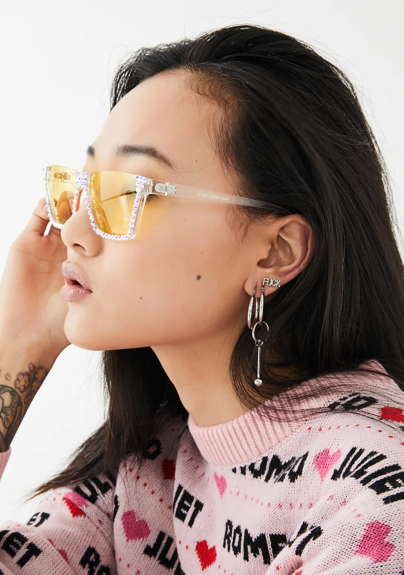 Zesty Eyes On The Prize Rhinestone Sunglasses - Image 4