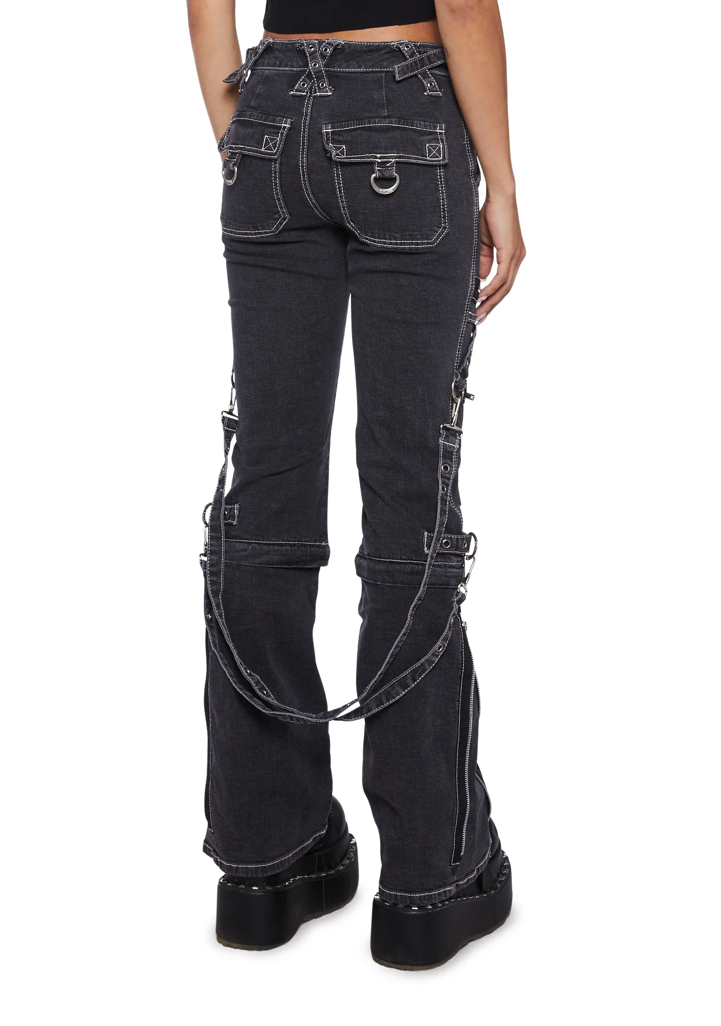 Zip to Zip Pants- Black Denim - Image 4