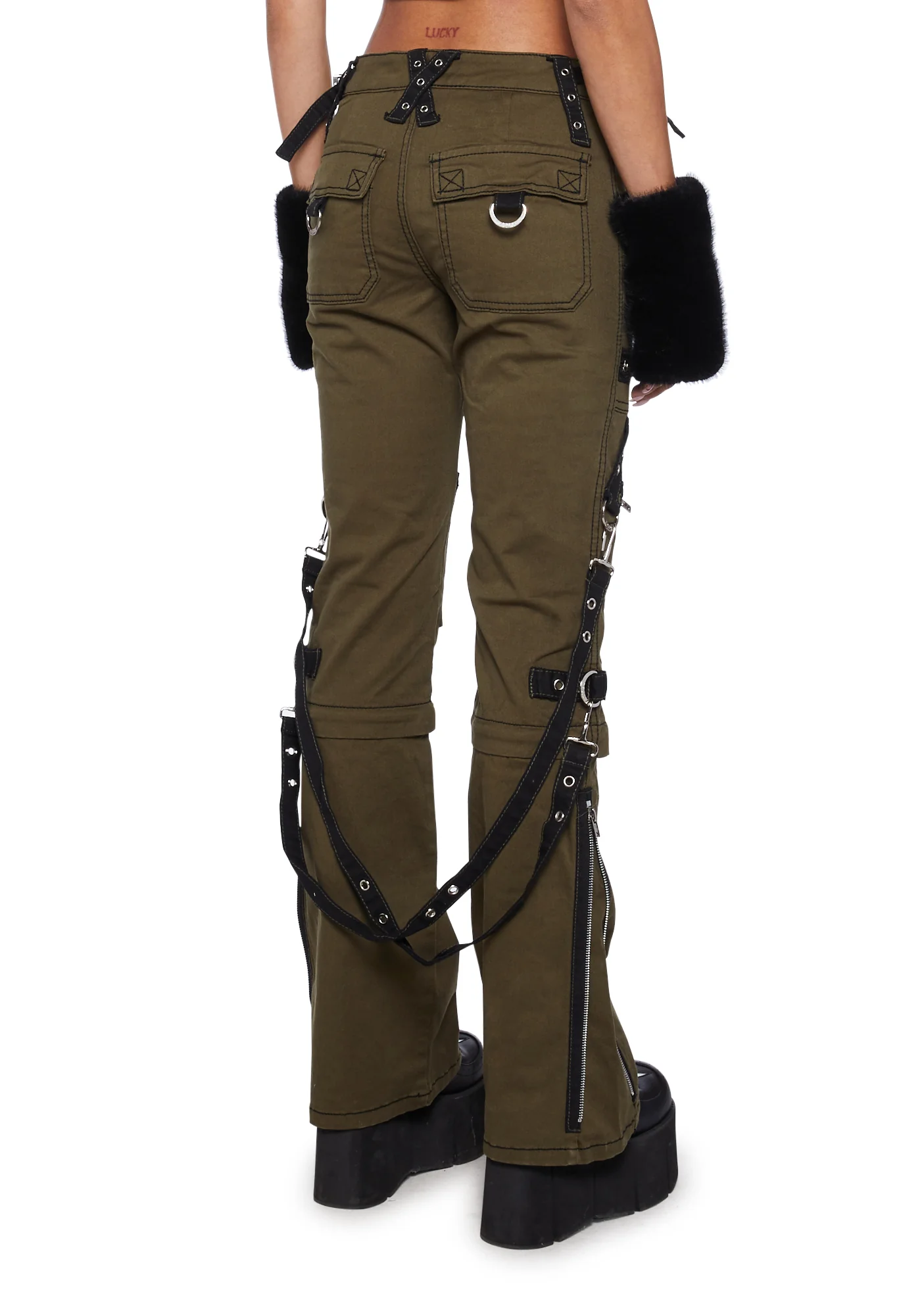 Zip To Zip Pants-Green - Image 4