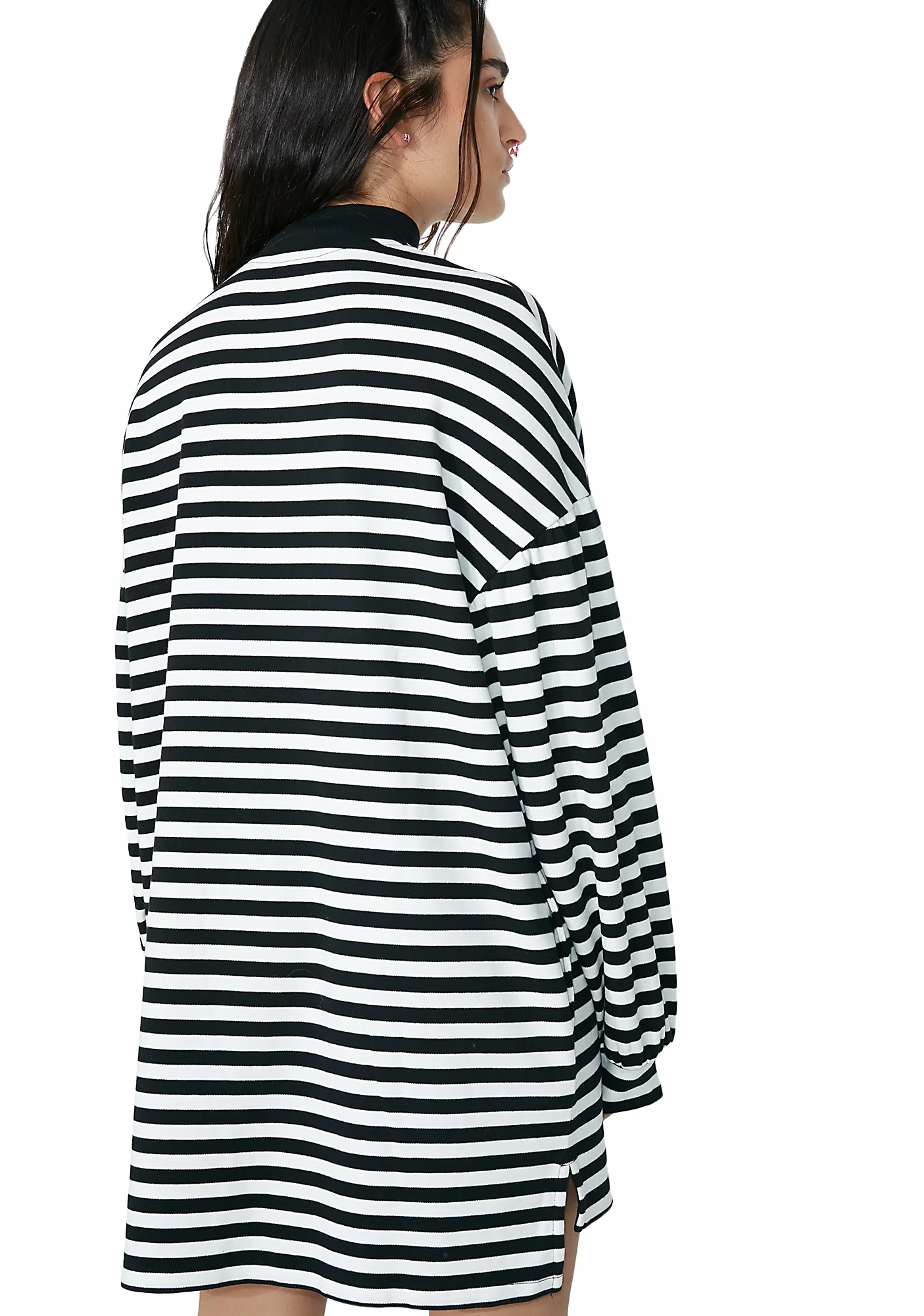 Zip Up Stripey Sweatshirt - Image 4
